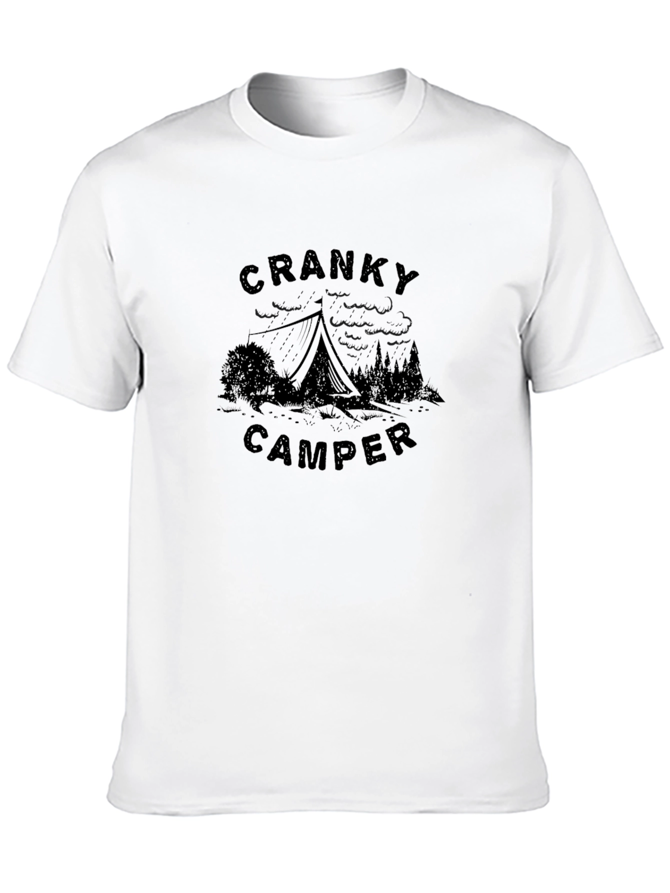 Cranky Camper Graphic T-Shirt - Black
