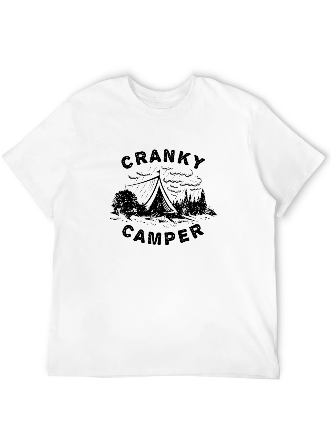 Cranky Camper Graphic T-Shirt - Black