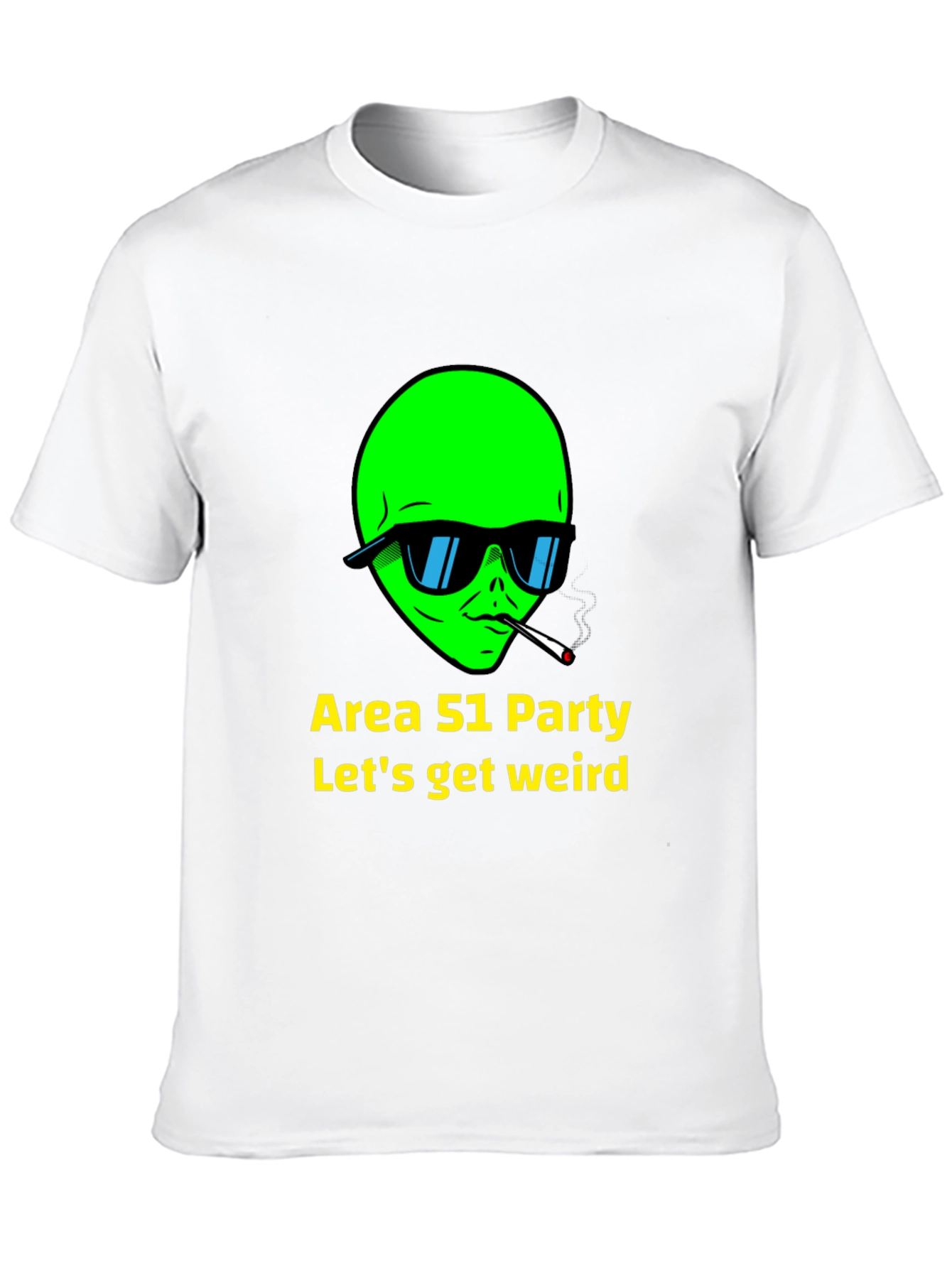 Area 51 Party Alien T-Shirt - Lets Get Weird!