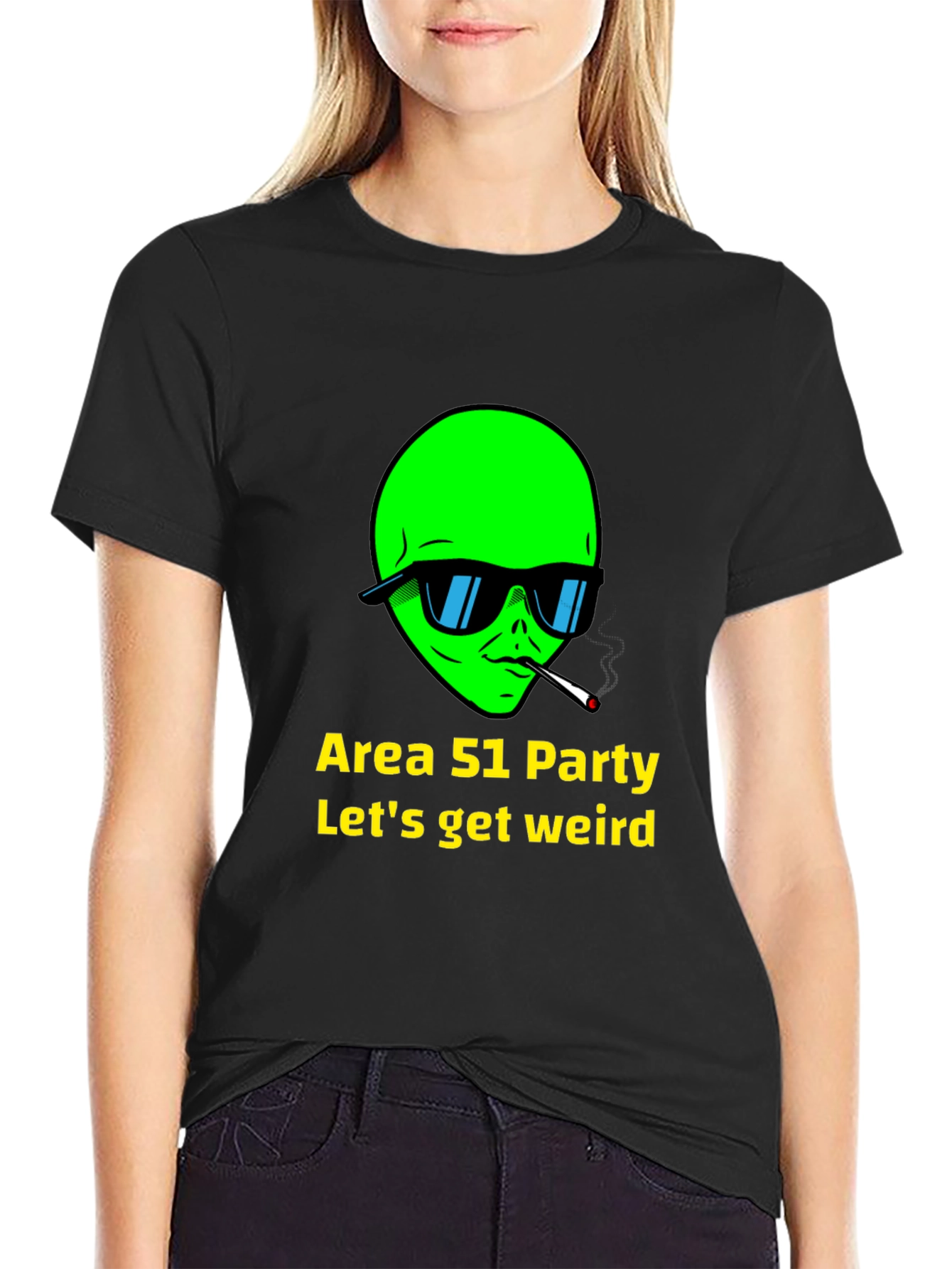 Area 51 Party Alien T-Shirt - Lets Get Weird!