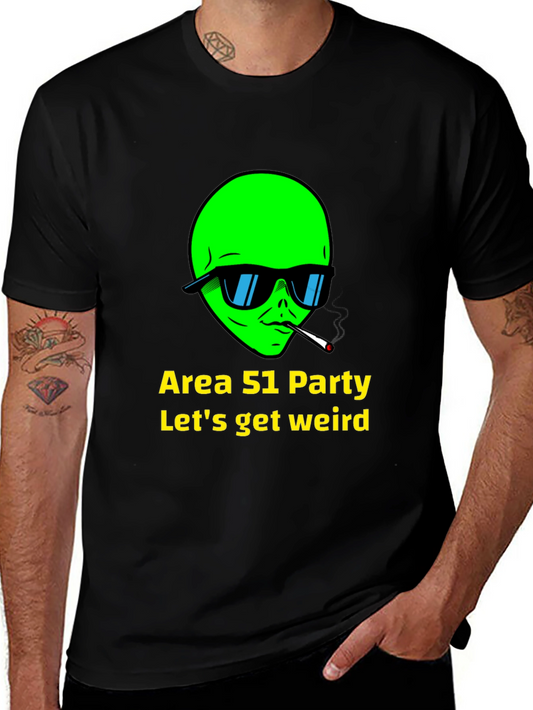 Area 51 Party Alien T-Shirt - Lets Get Weird!
