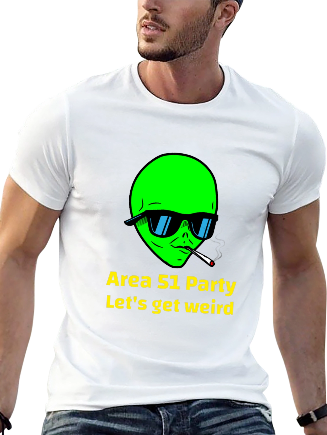 Area 51 Party Alien T-Shirt - Lets Get Weird!