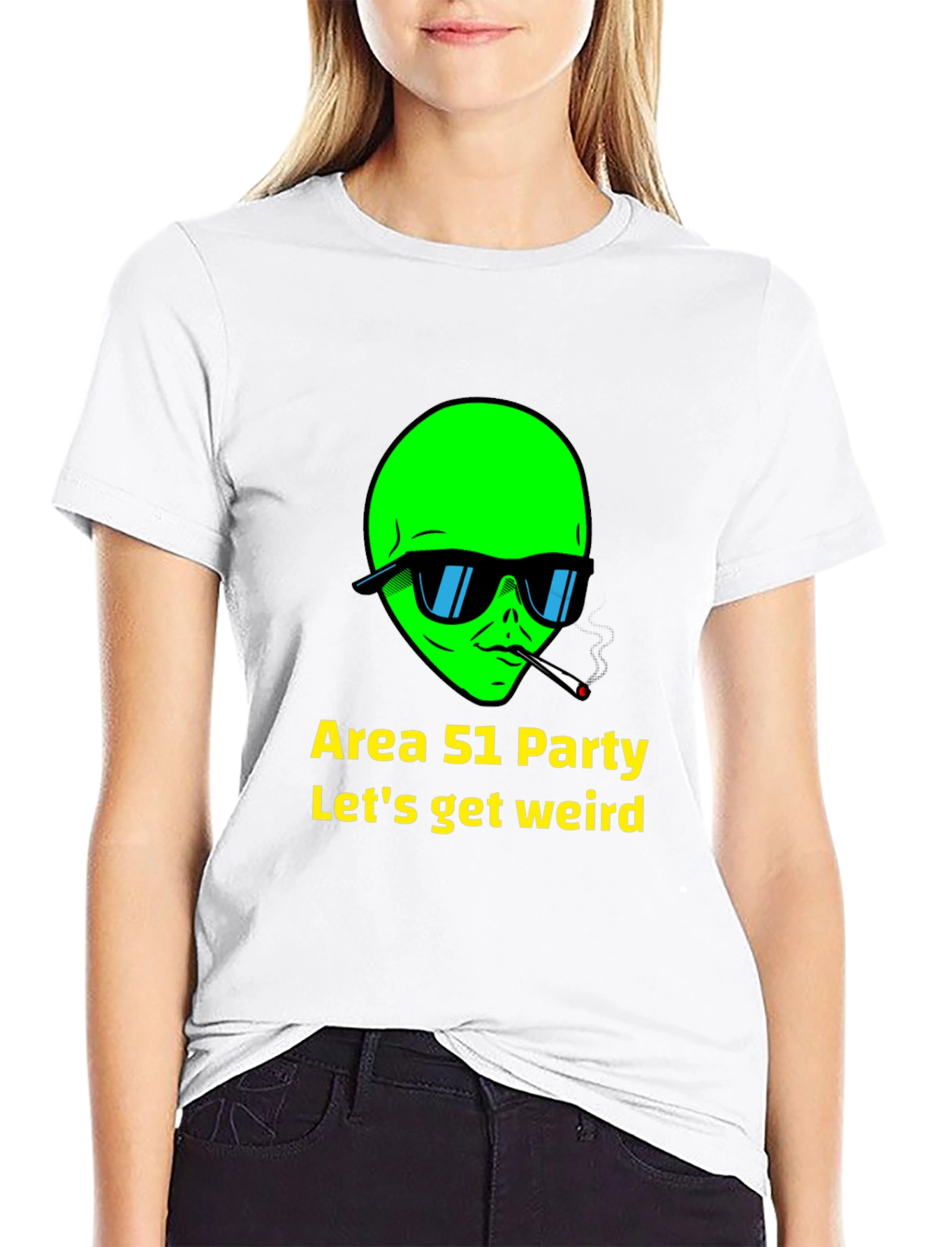 Area 51 Party Alien T-Shirt - Lets Get Weird!