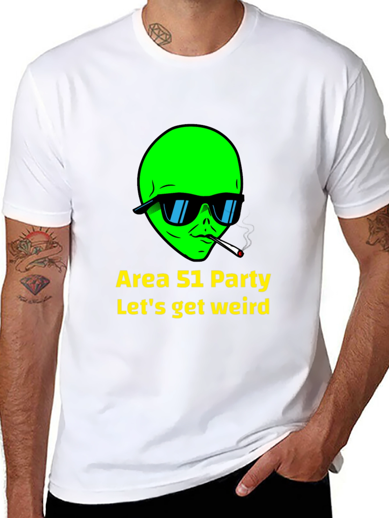 Area 51 Party Alien T-Shirt - Lets Get Weird!