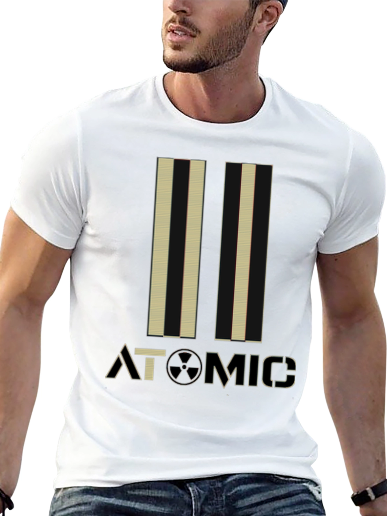 Atomic Graphic Print Black Tee