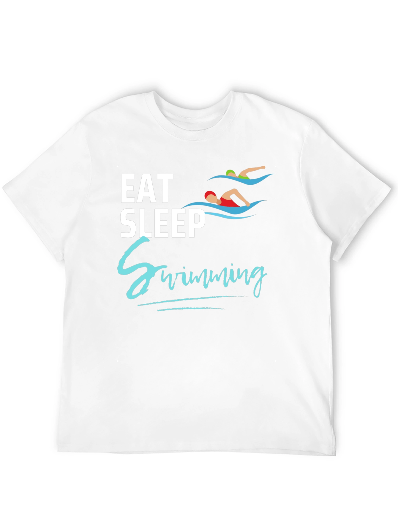 Eat Sleep Swimming Black T-Shirt