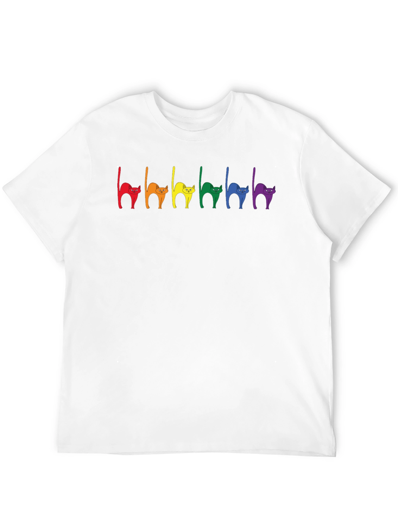 Rainbow Cat Pride T-Shirt - Black