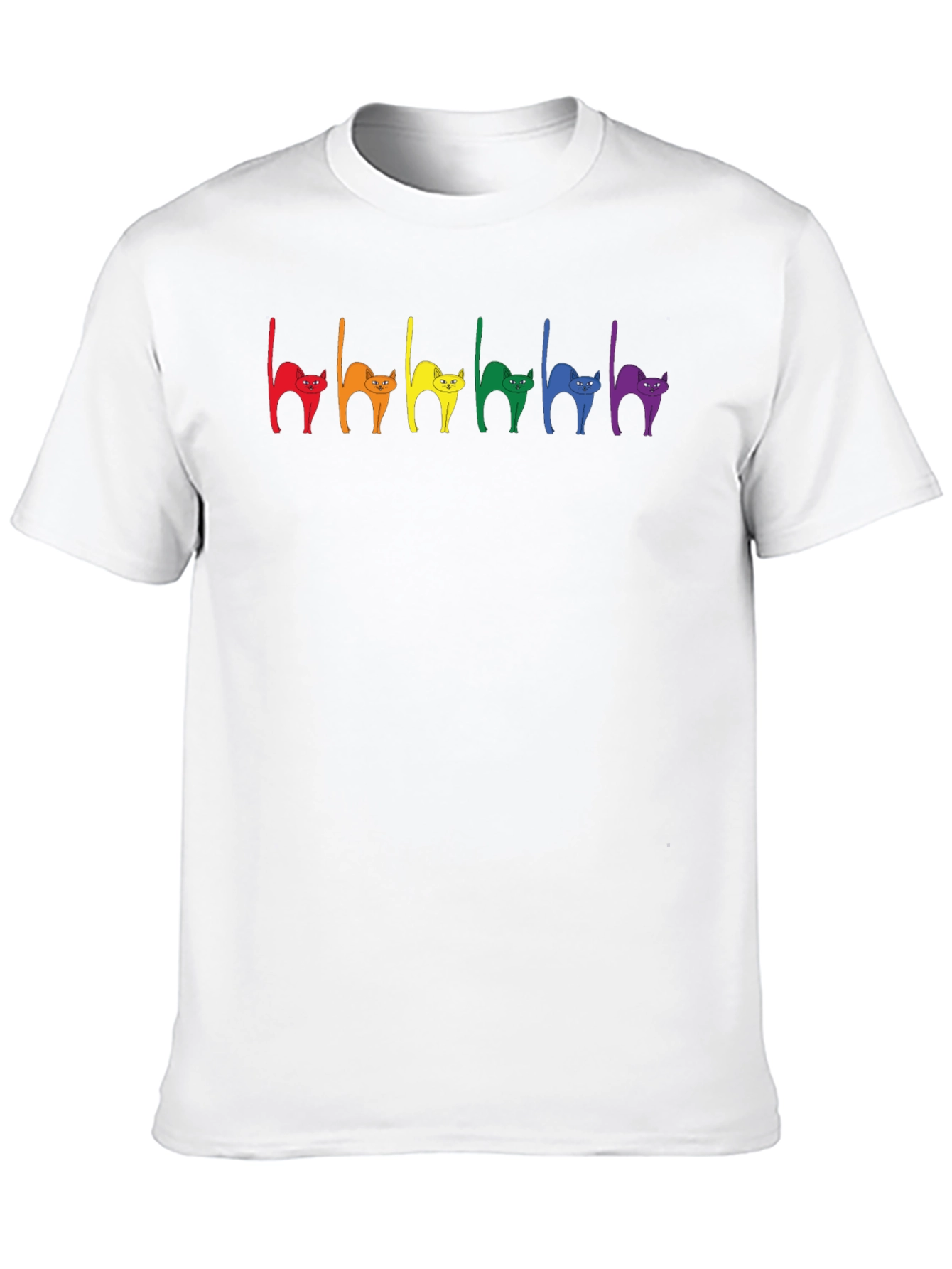Rainbow Cat Pride T-Shirt - Black