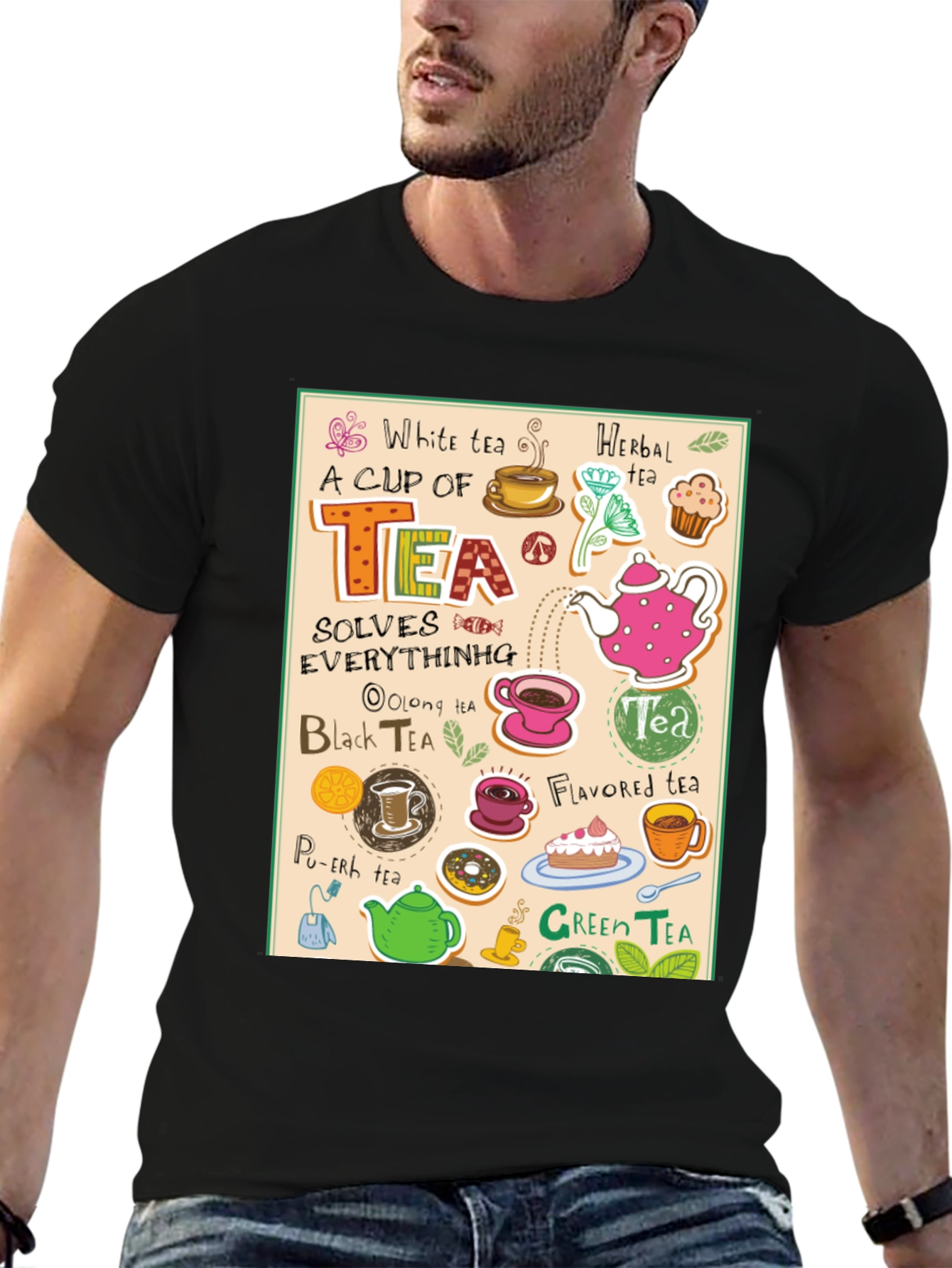 Tea Lovers Graphic T-Shirt