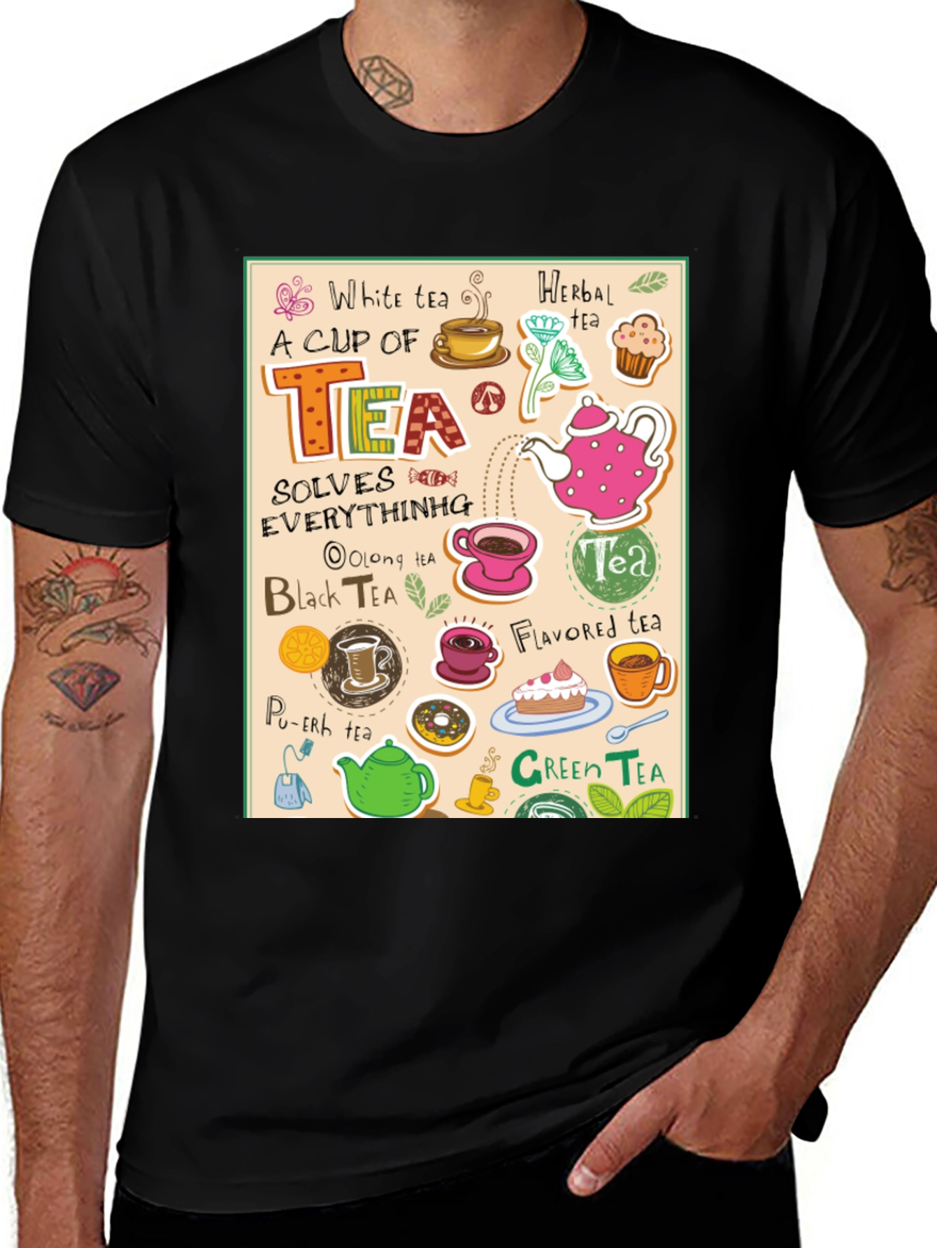 Tea Lovers Graphic T-Shirt