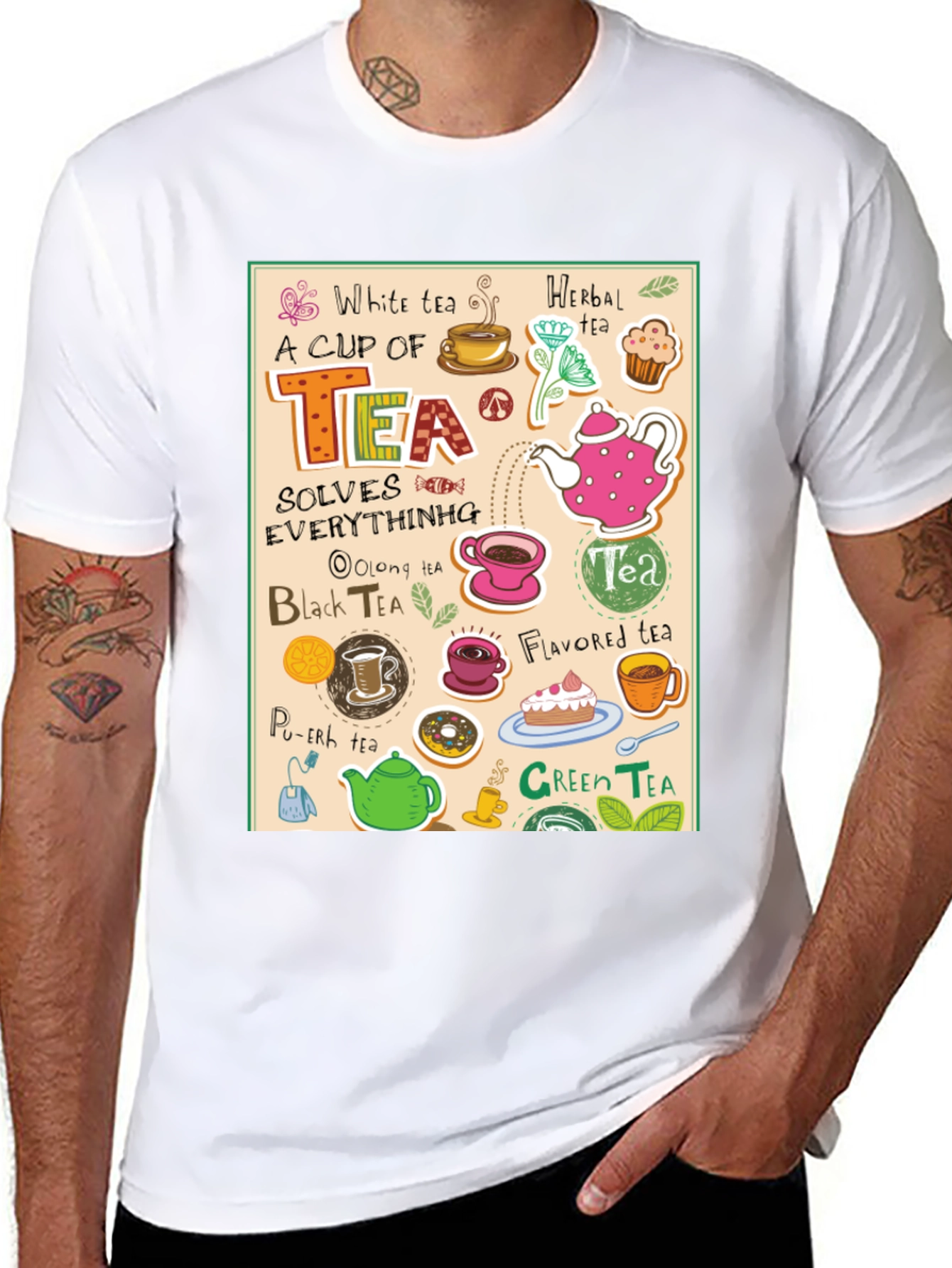 Tea Lovers Graphic T-Shirt