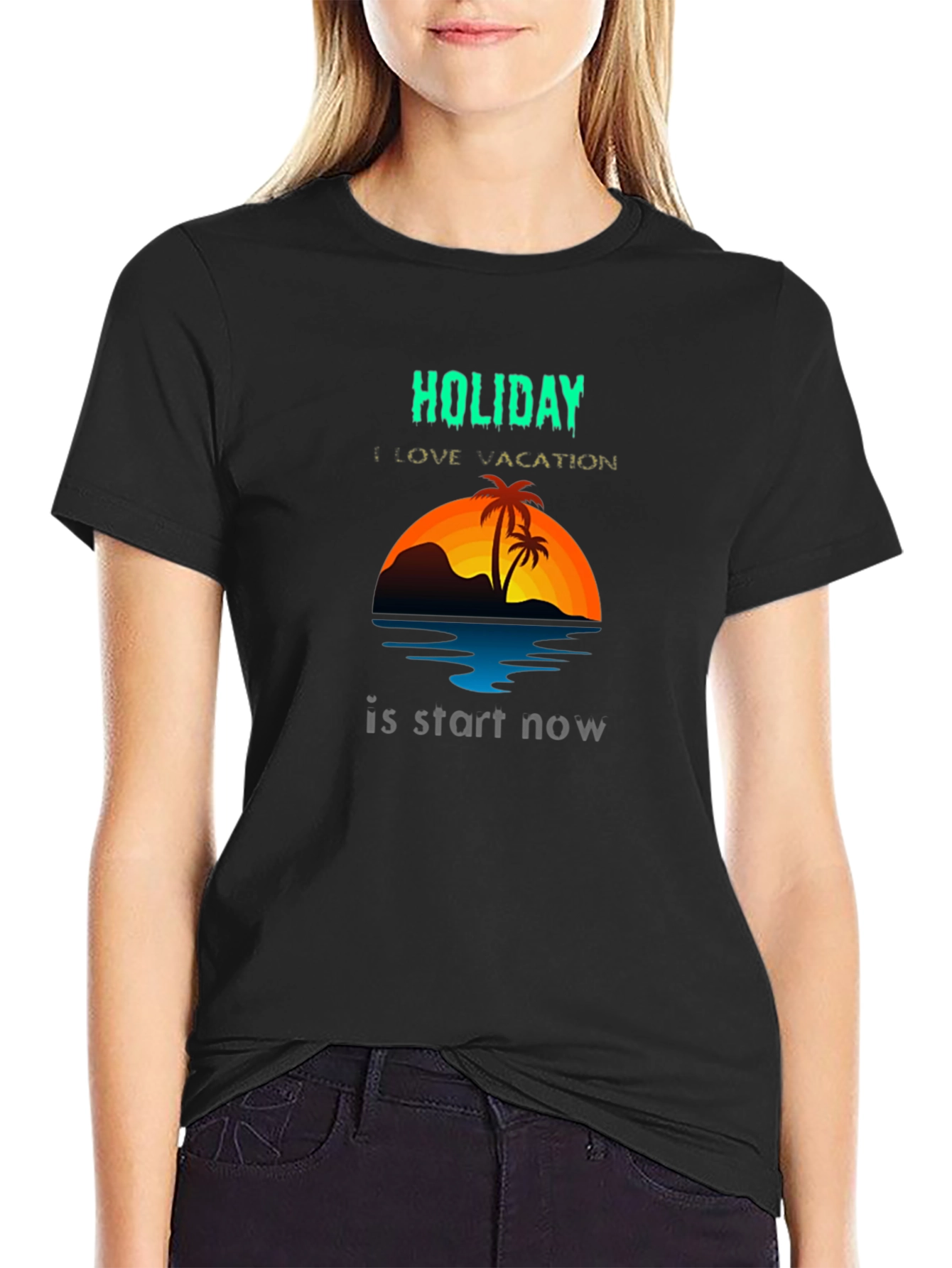 Holiday Vacation Graphic Tee - Tropical Beach