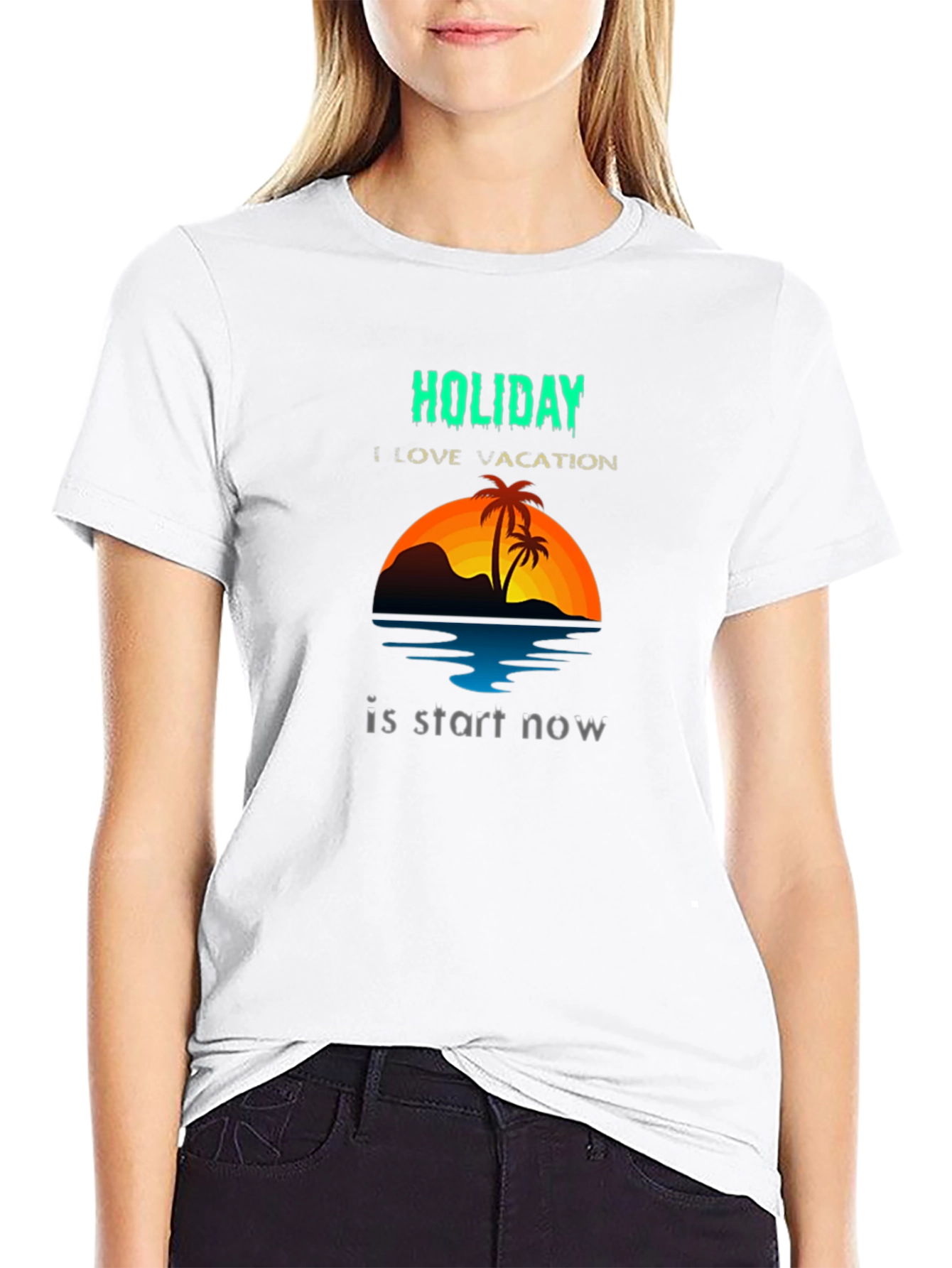 Holiday Vacation Graphic Tee - Tropical Beach