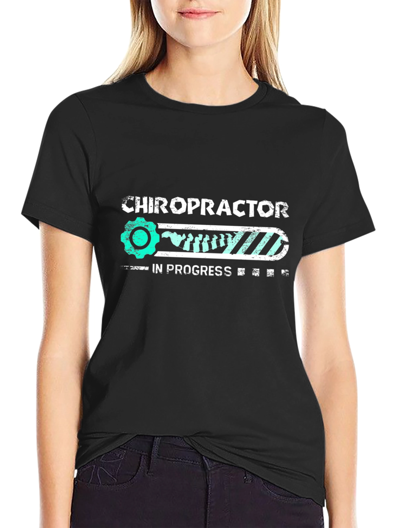 Chiropractor in Progress Black T-Shirt