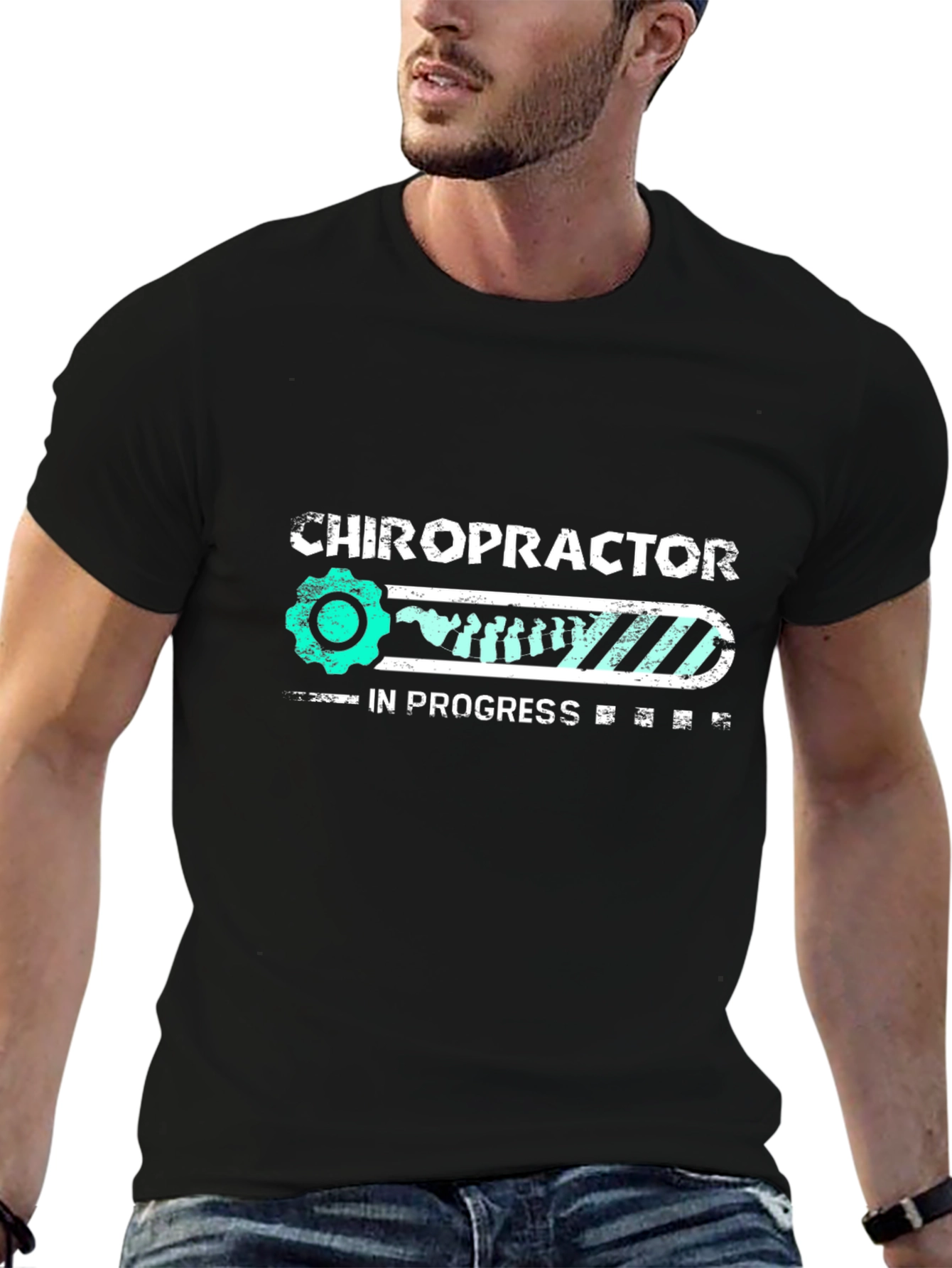 Chiropractor in Progress Black T-Shirt
