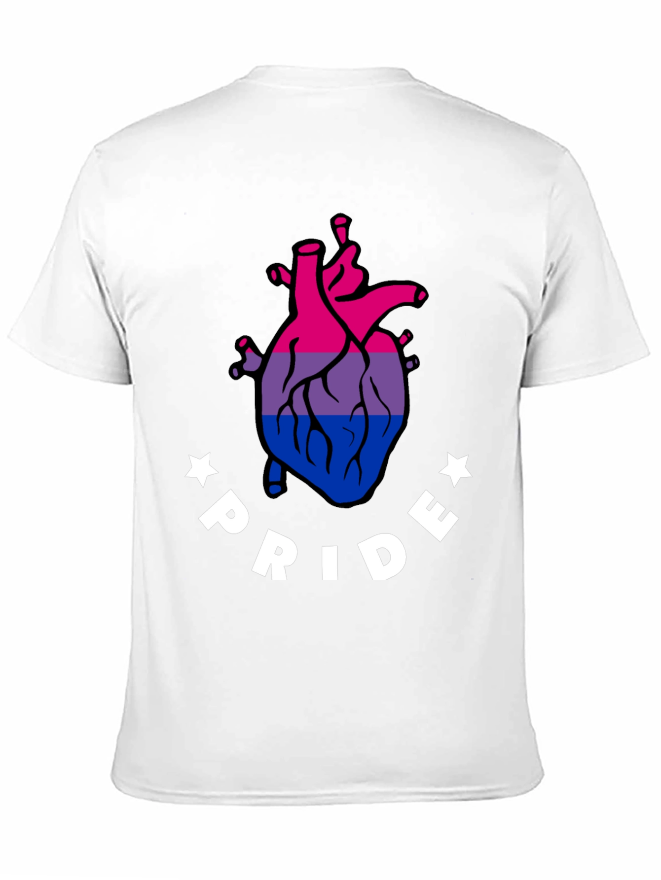 Bisexual Pride Heart Graphic T-Shirt