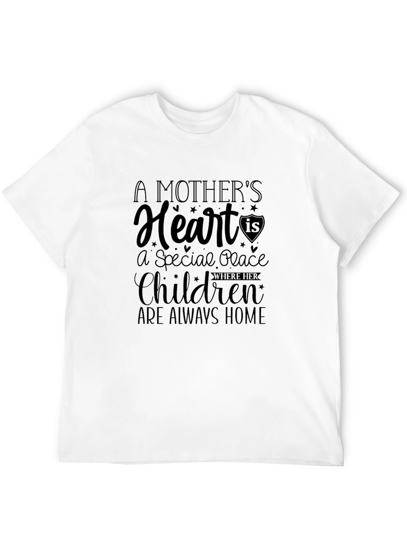 A Mothers Heart Black T-Shirt