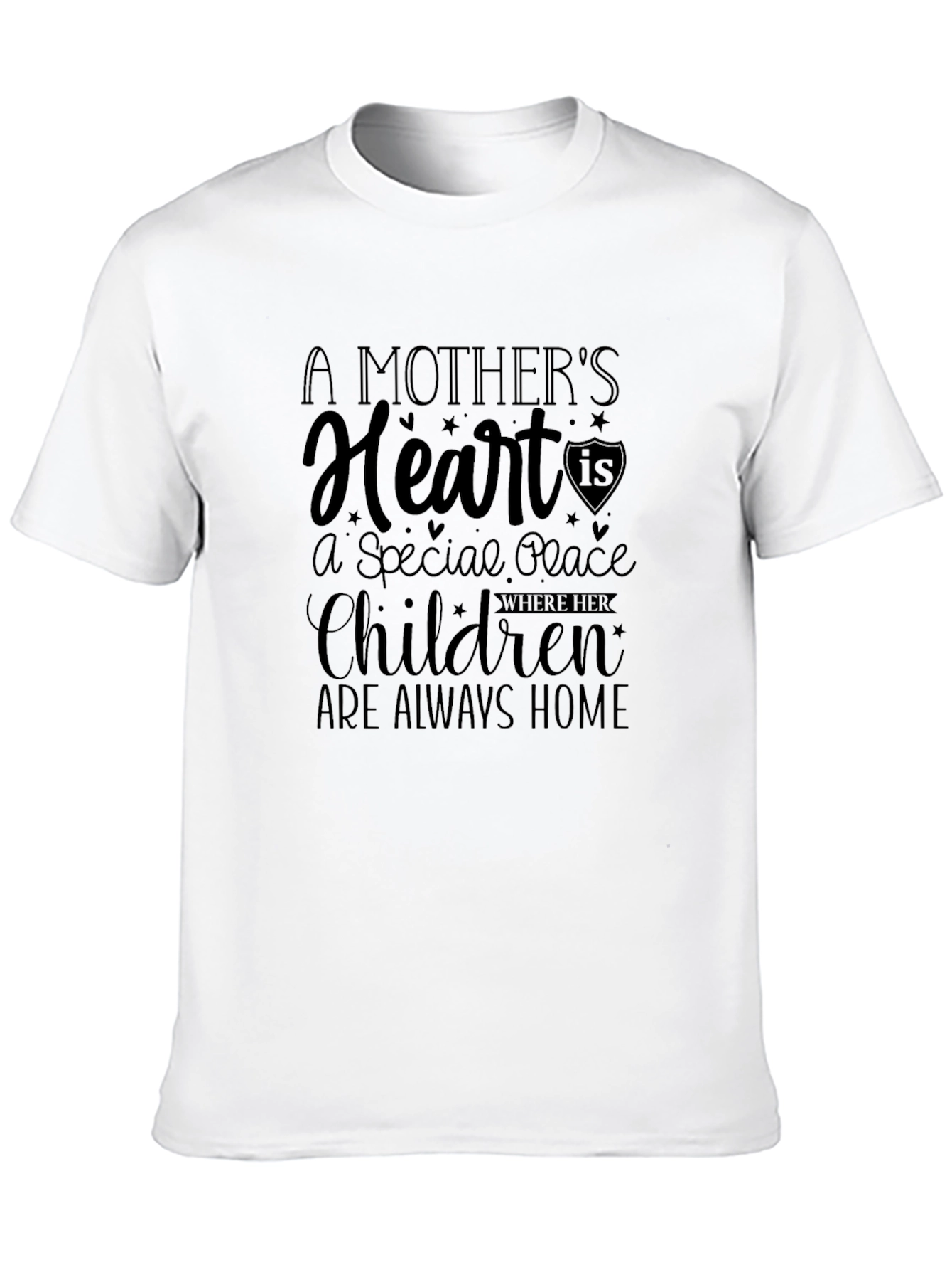 A Mothers Heart Black T-Shirt