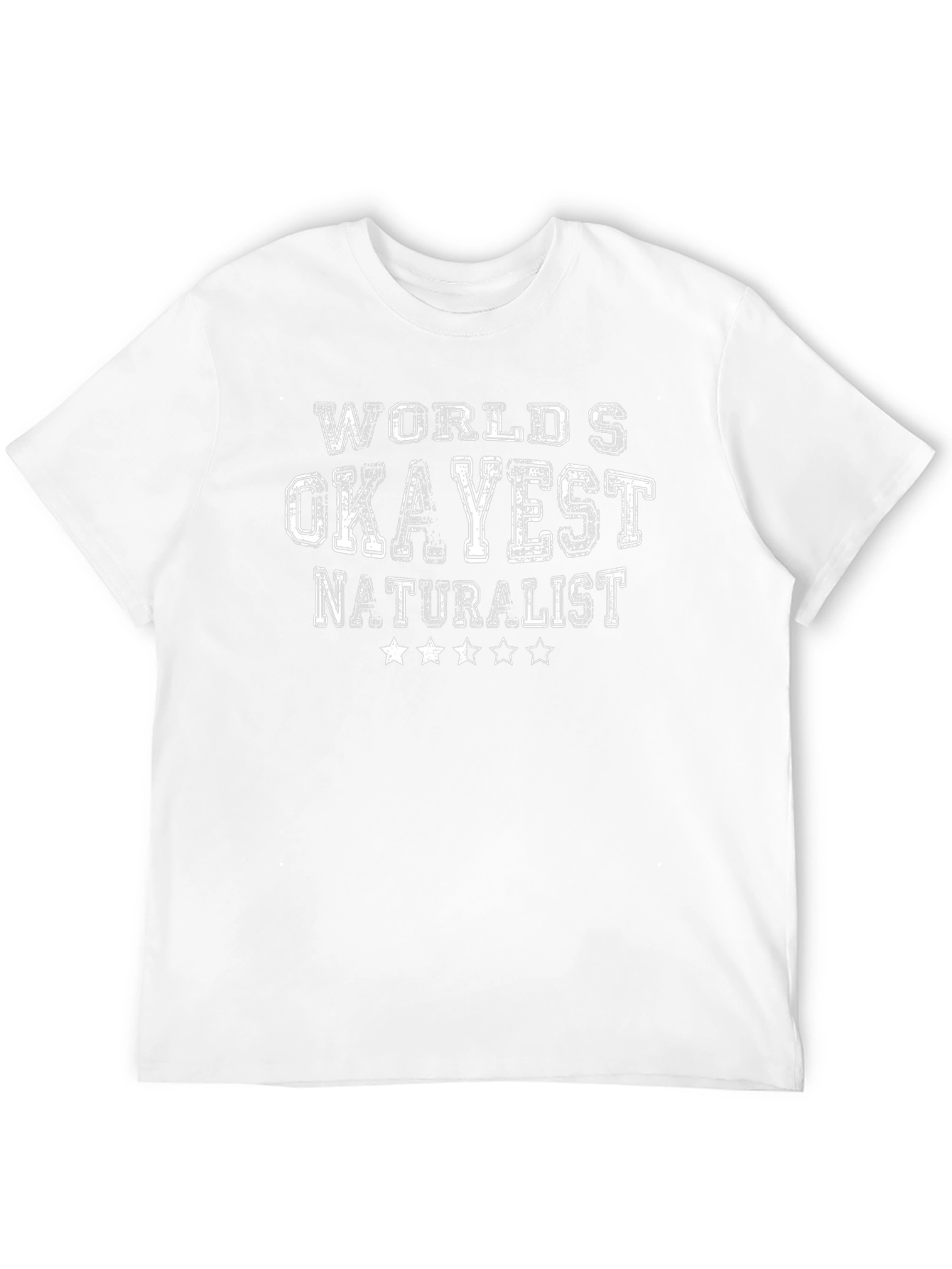 Worlds Okayest Naturalist Black Cotton T-Shirt