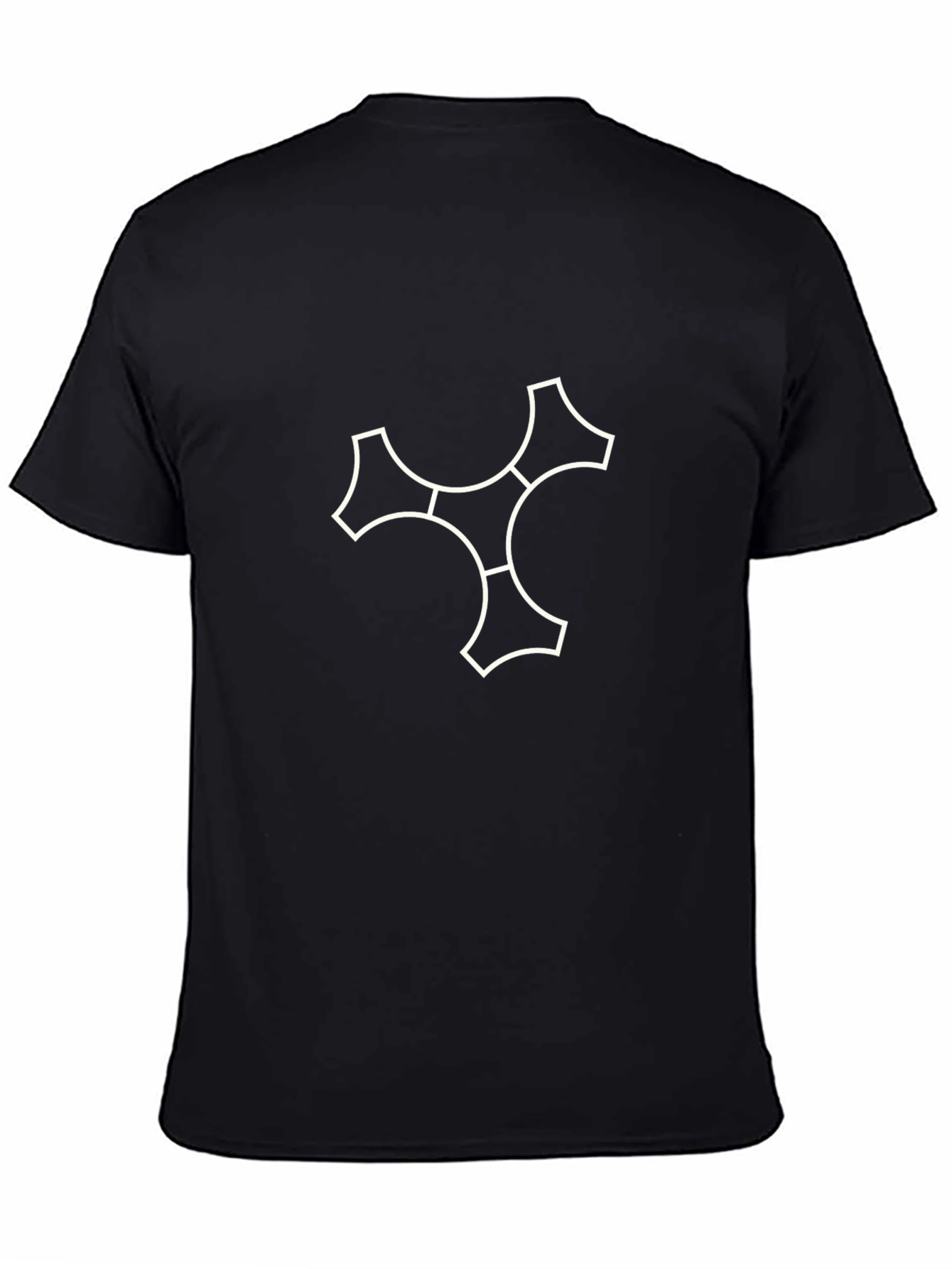 Modern Graphic Print T-Shirt - Black