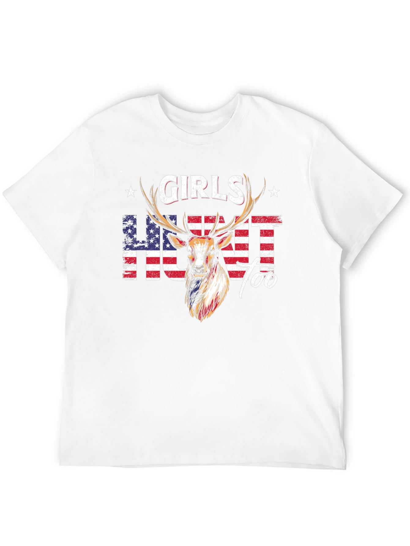 Girls Hunt Too Deer Graphic T-Shirt