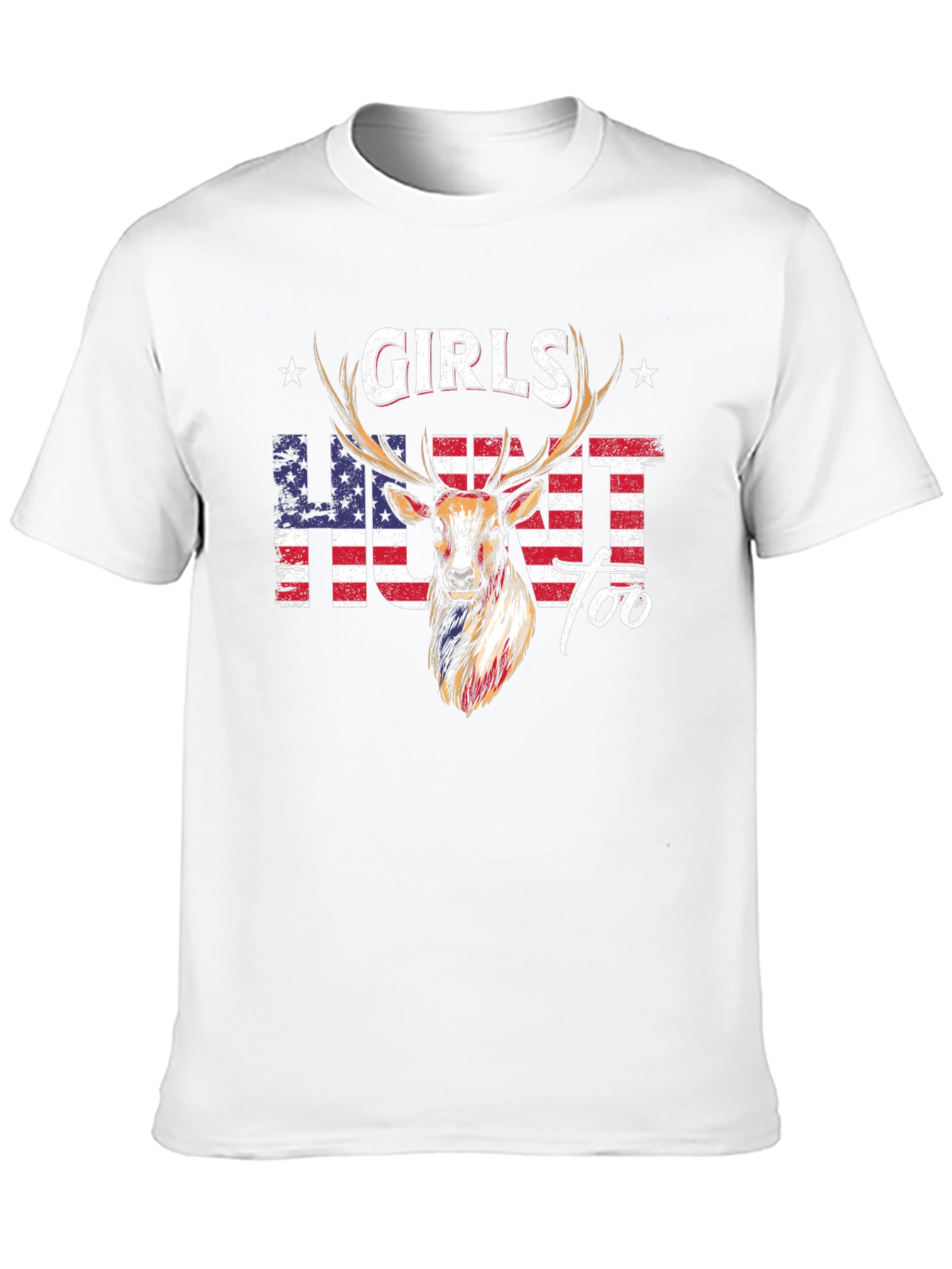 Girls Hunt Too Deer Graphic T-Shirt