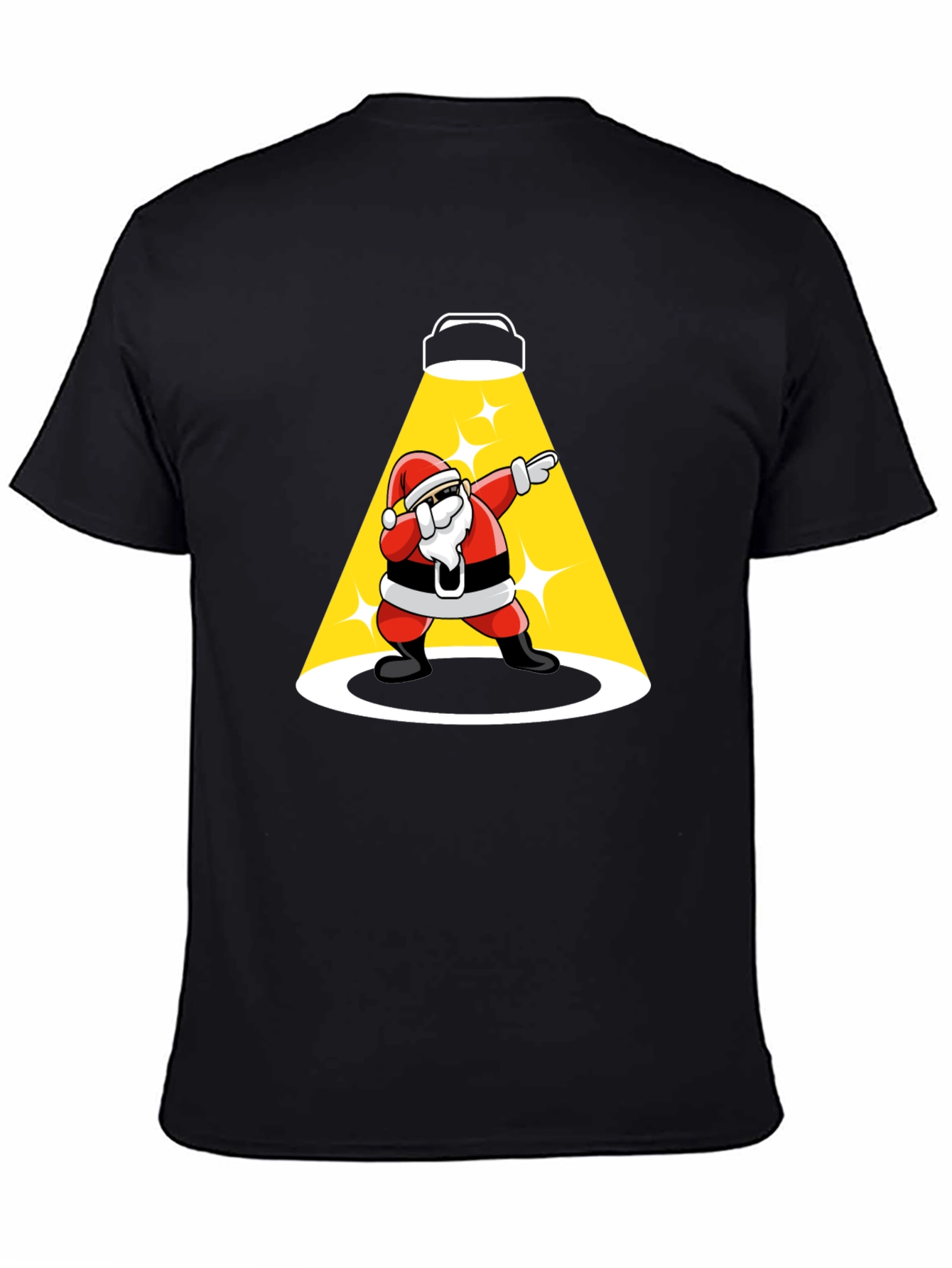 Santa Dabbing Spotlight Graphic T-Shirt