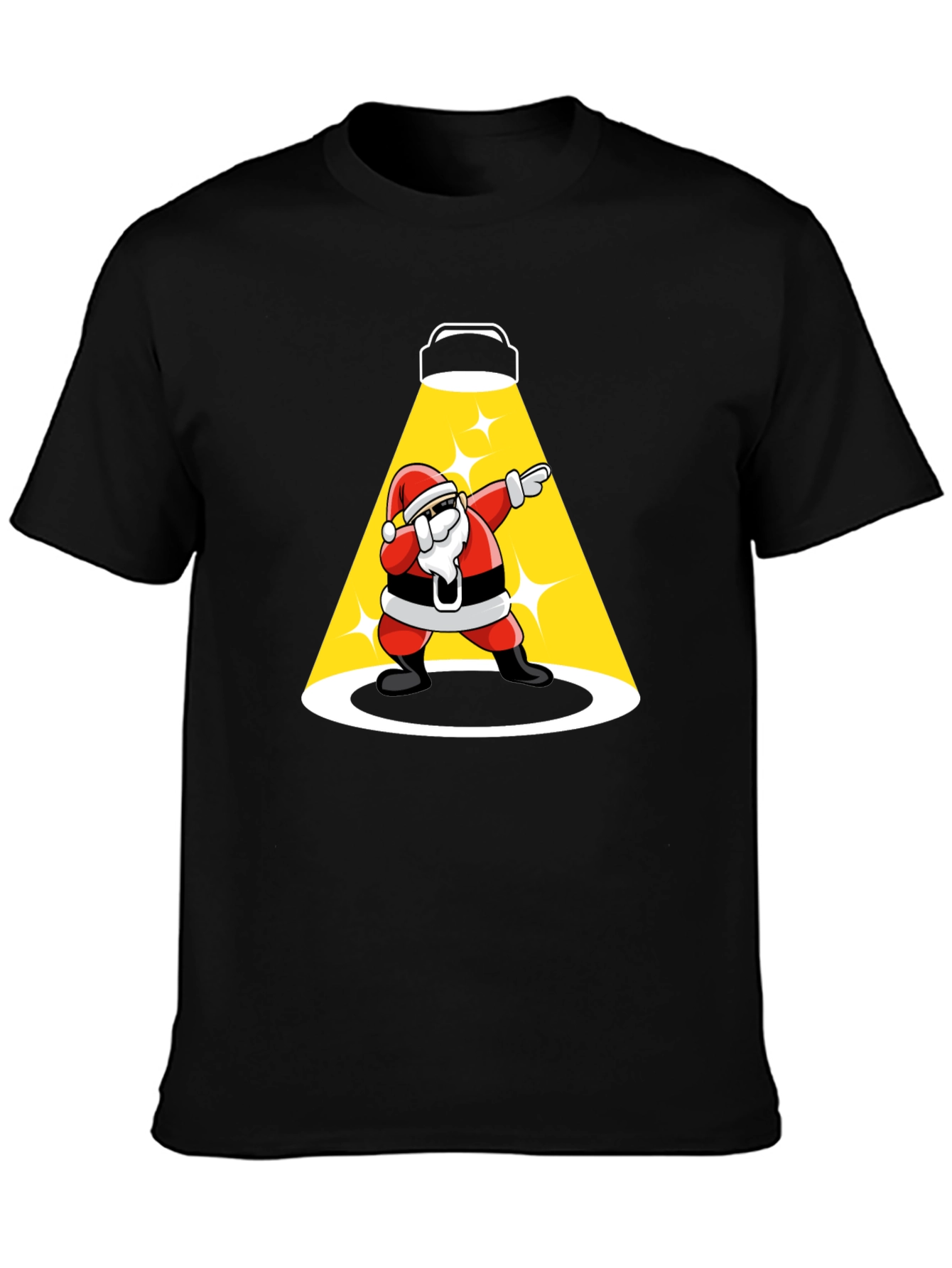 Santa Dabbing Spotlight Graphic T-Shirt