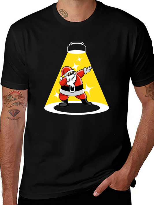 Santa Dabbing Spotlight Graphic T-Shirt