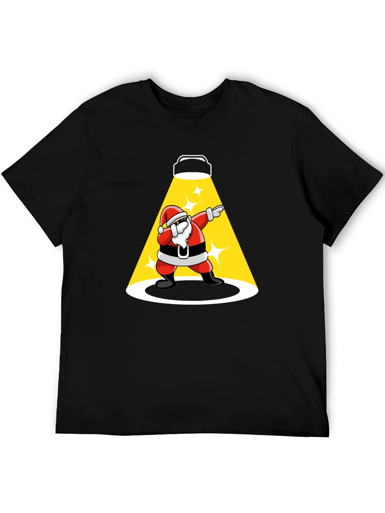 Santa Dabbing Spotlight Graphic T-Shirt