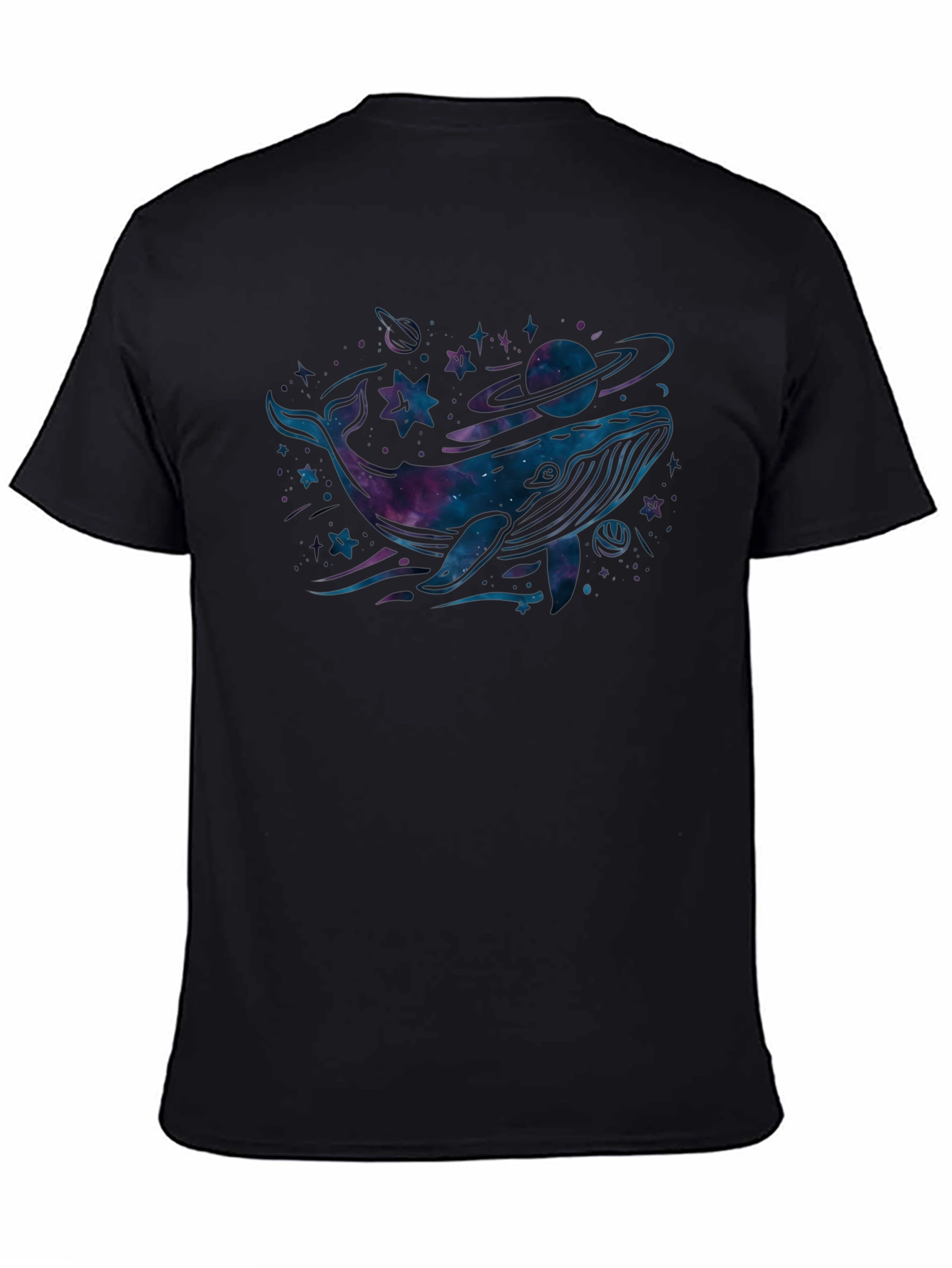 Cosmic Whale Black T-Shirt