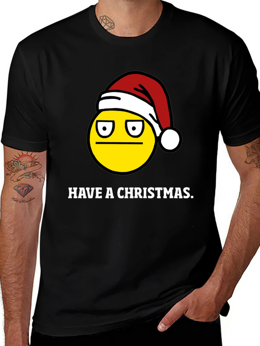 Grumpy Christmas Emoji T-Shirt - Holiday Humor
