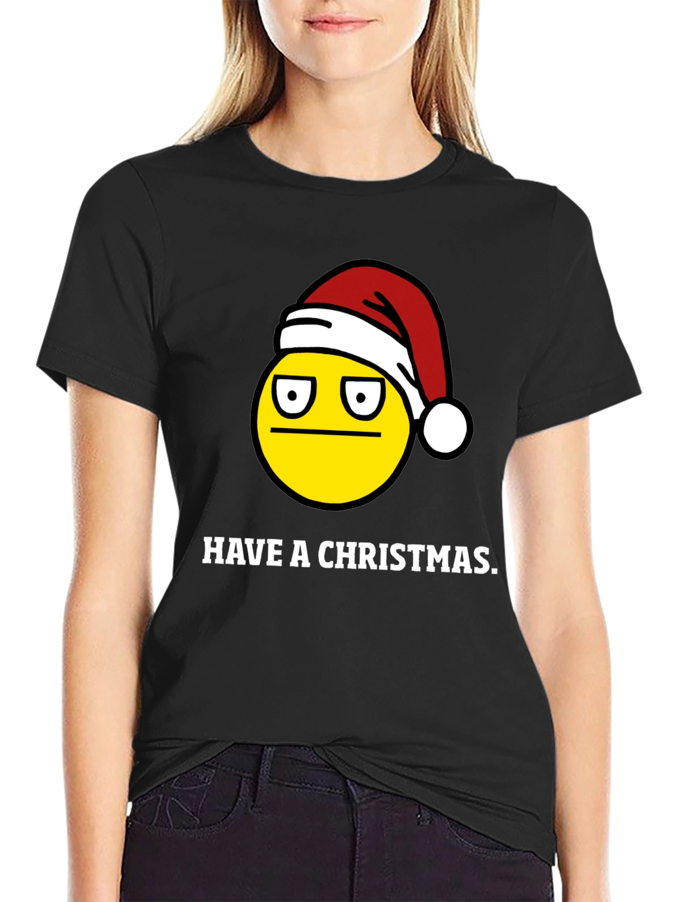 Grumpy Christmas Emoji T-Shirt - Holiday Humor