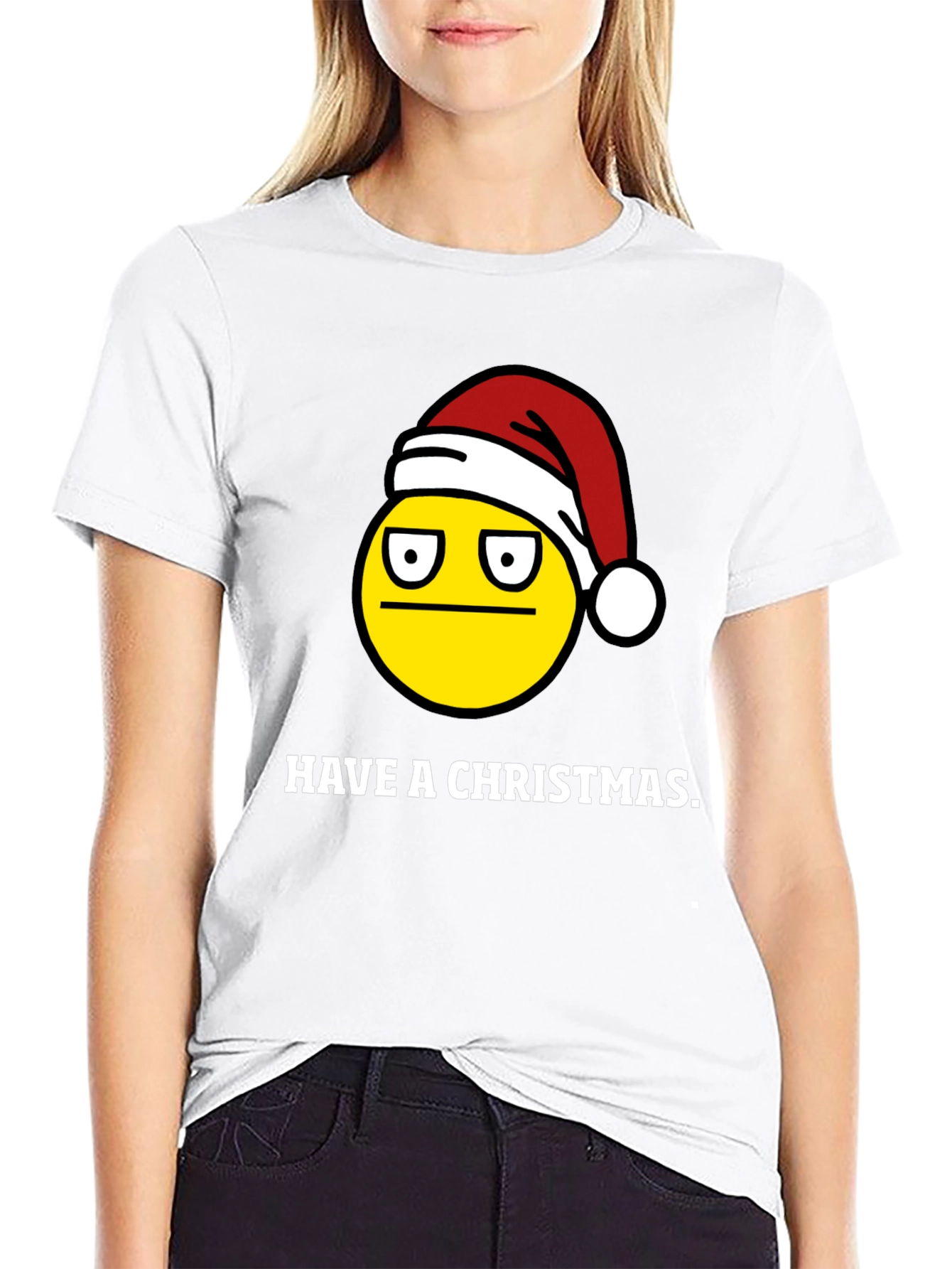 Grumpy Christmas Emoji T-Shirt - Holiday Humor