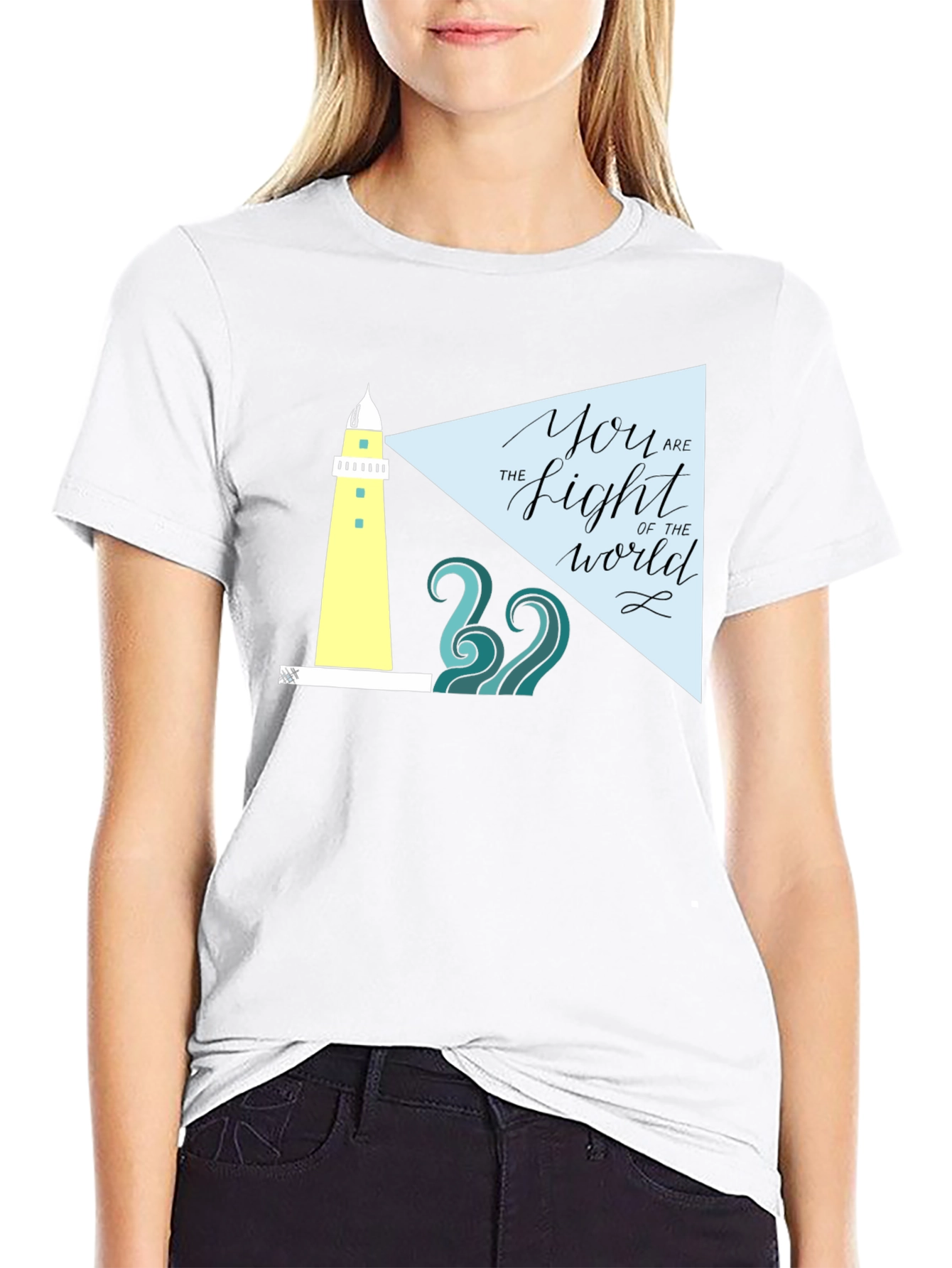 Lighthouse Graphic Tee - You Are The Light T-Shirt