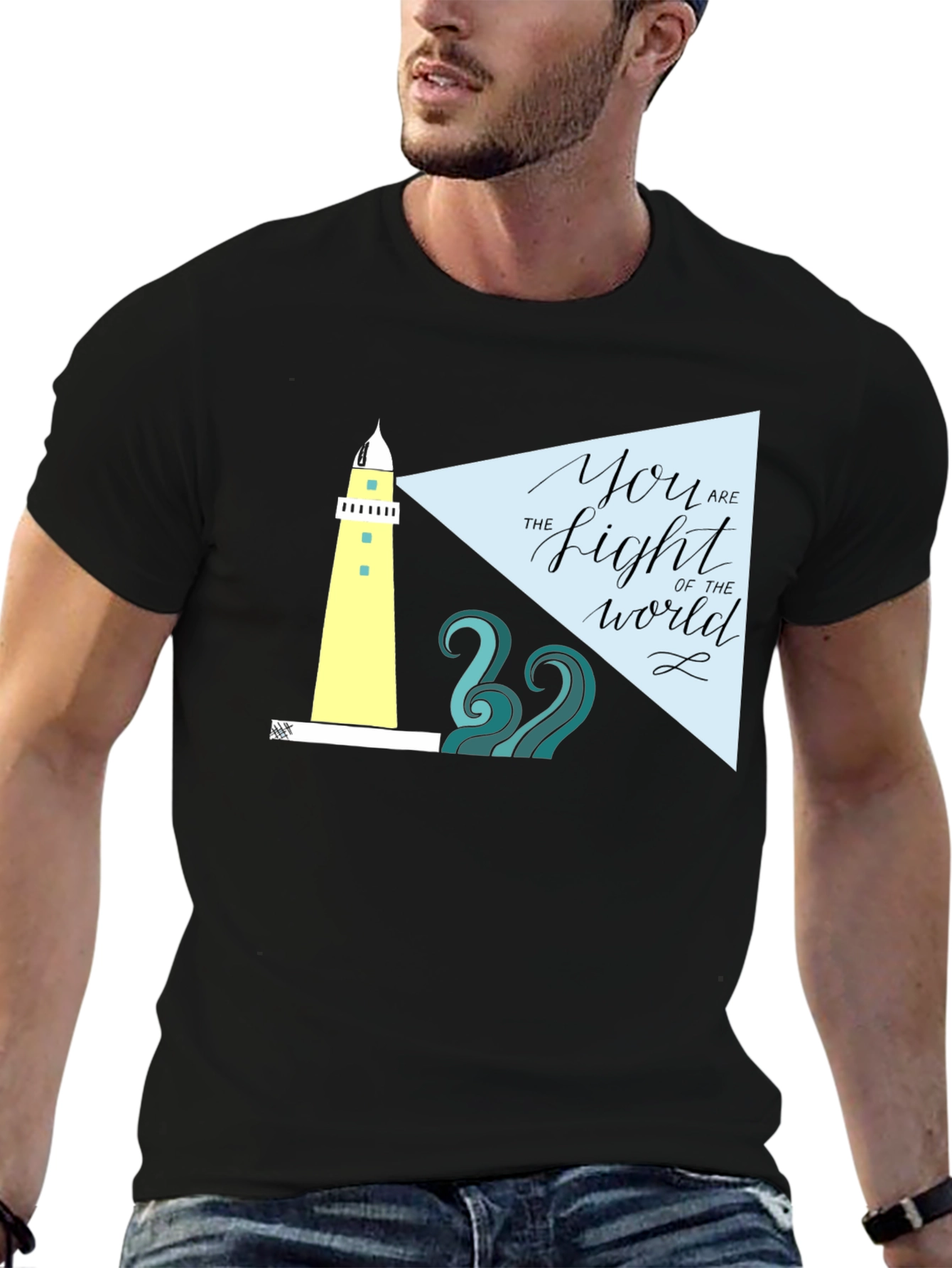 Lighthouse Graphic Tee - You Are The Light T-Shirt