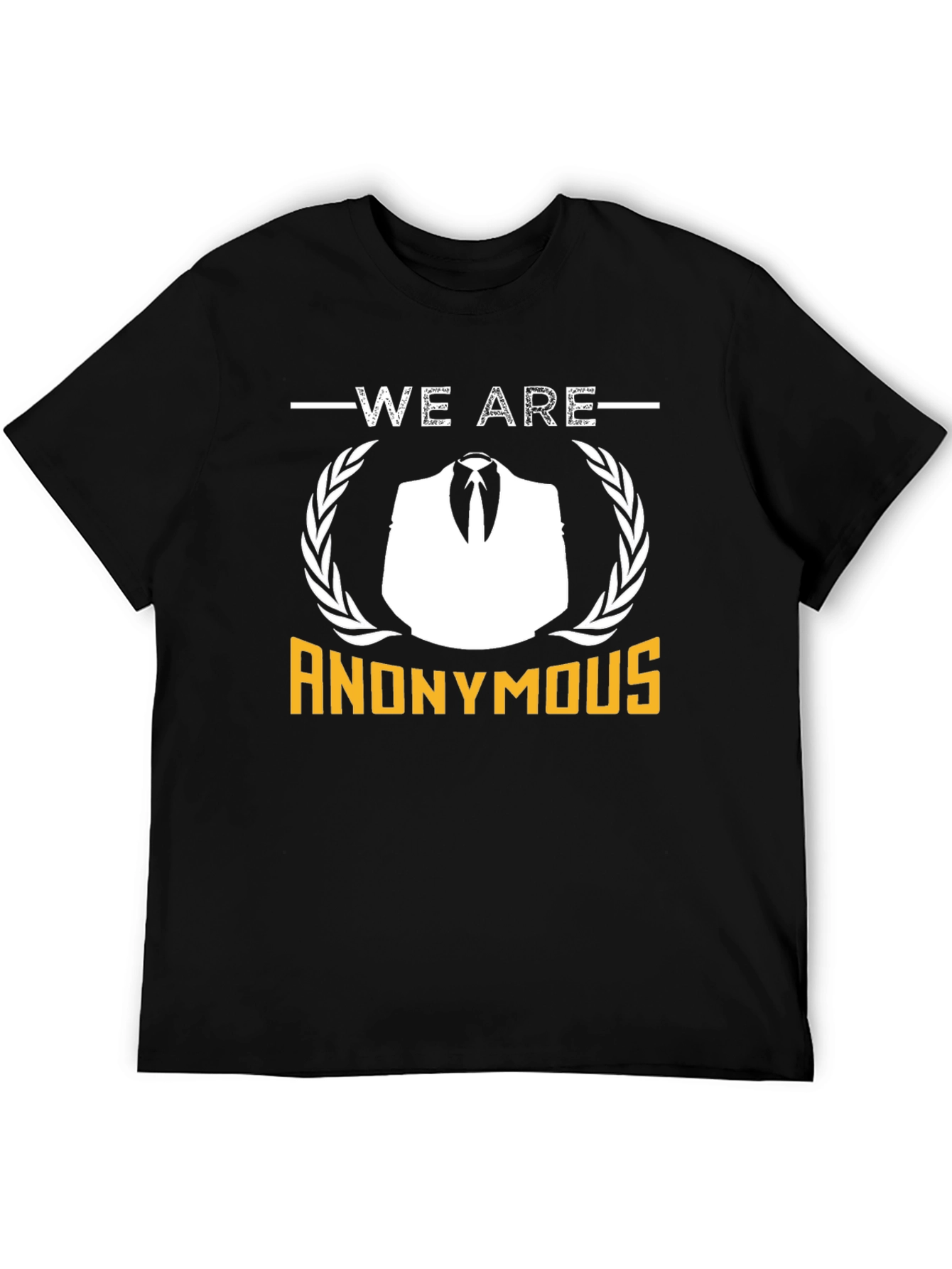 Anonymous Graphic T-Shirt - Black Crew Neck Tee