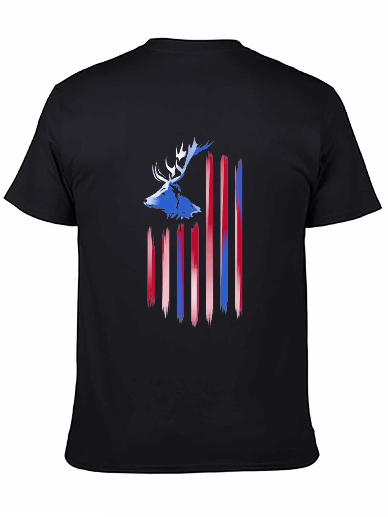 Deer American Flag Mens T-Shirt