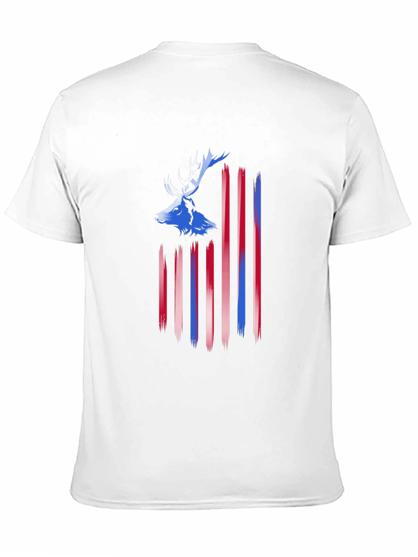 Deer American Flag Mens T-Shirt
