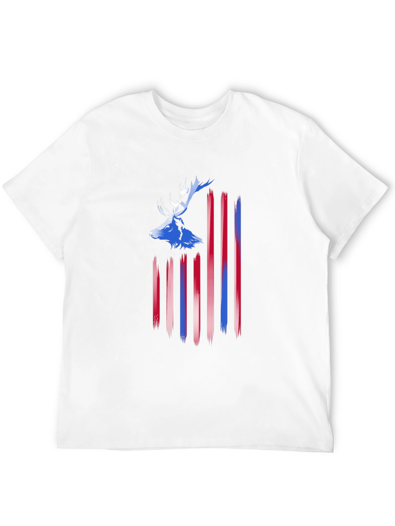 Deer American Flag Mens T-Shirt