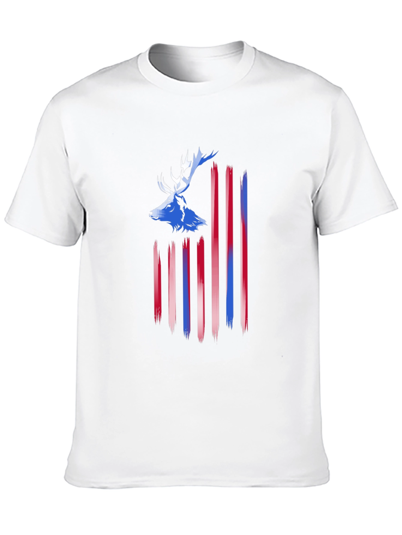 Deer American Flag Mens T-Shirt