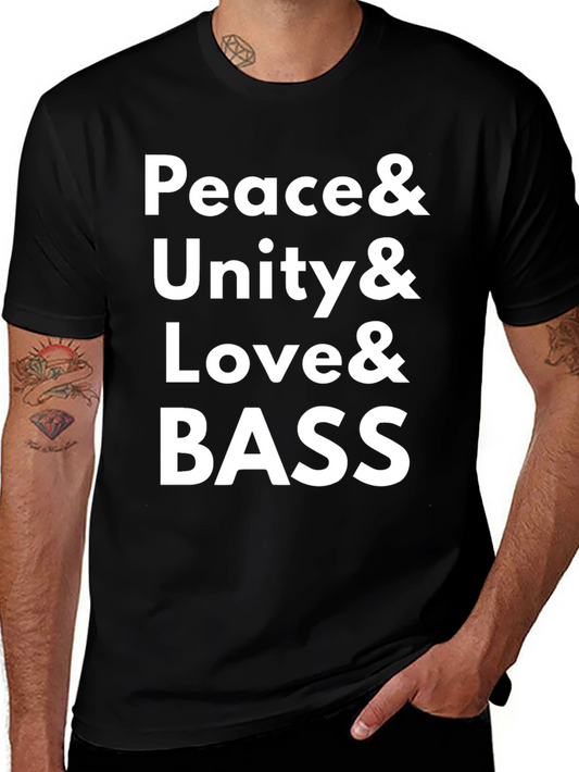 Peace Unity Love & Bass Graphic Tee