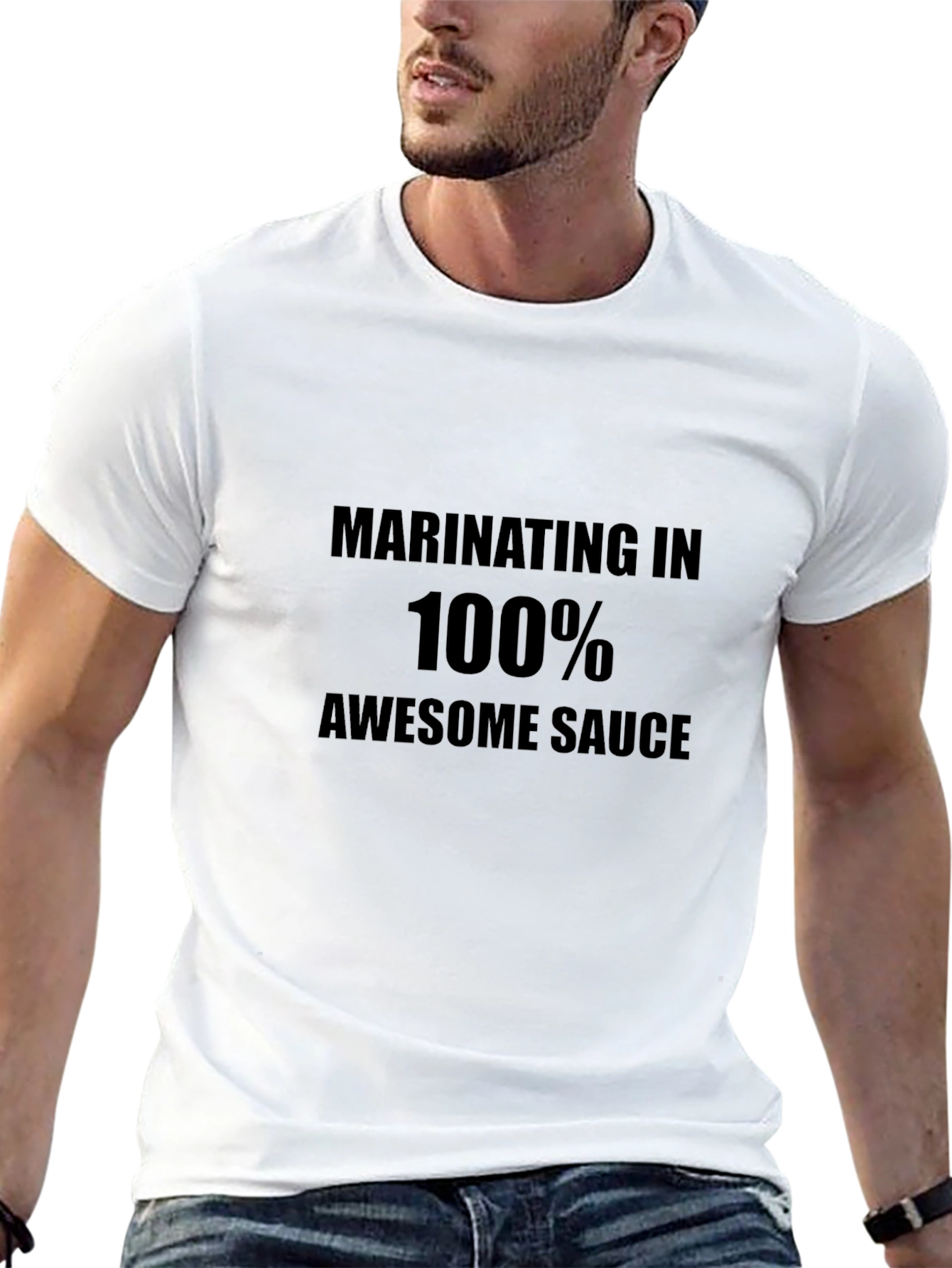 Marinating in Awesome Sauce T-Shirt - Black Graphic Tee