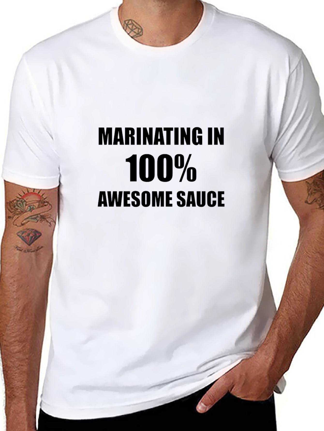 Marinating in Awesome Sauce T-Shirt - Black Graphic Tee