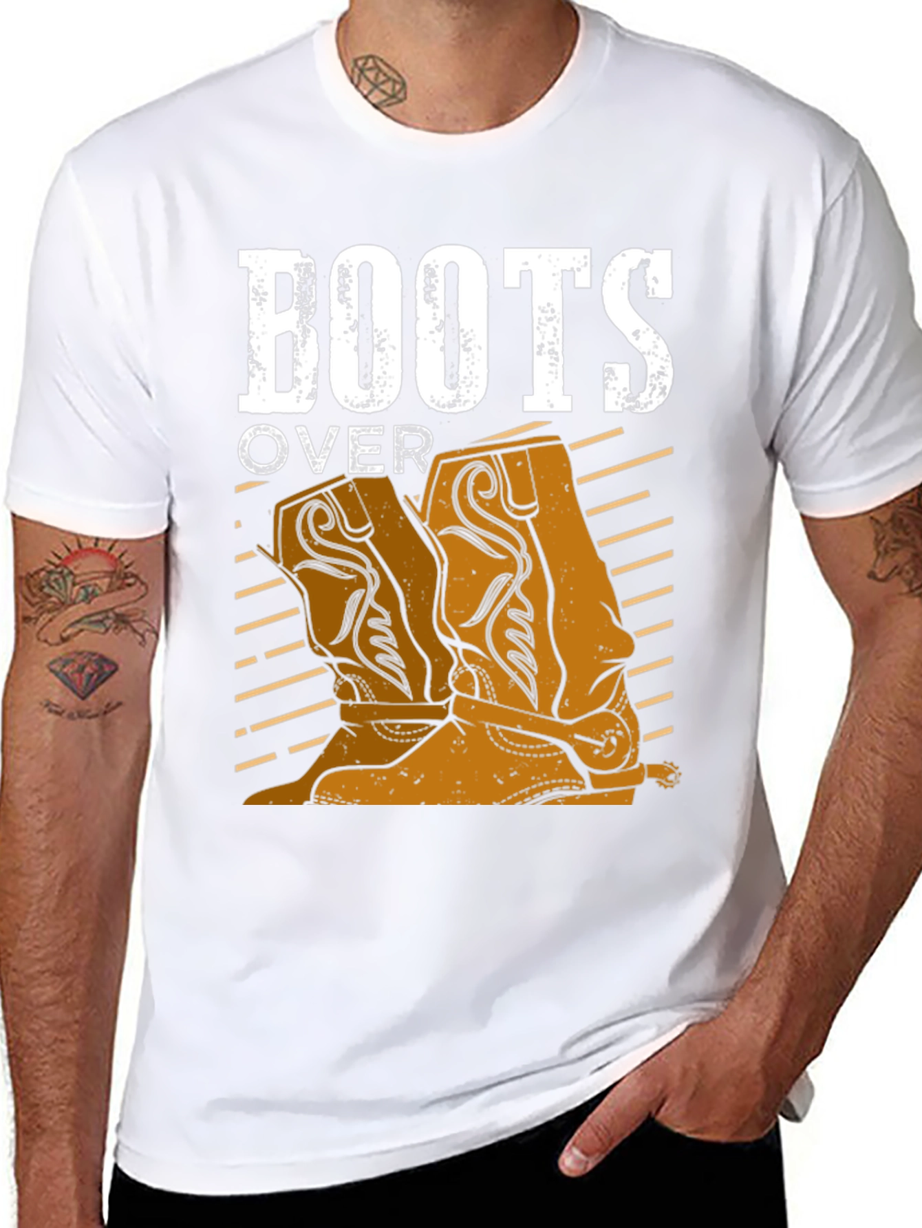 Boots Over... T-Shirt - Country Western Style