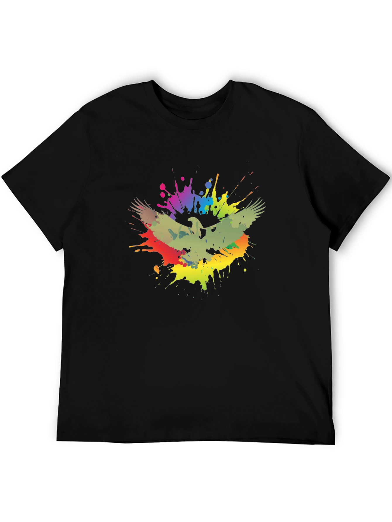 Eagle Splash Graphic T-Shirt - Trendy Mens Tee