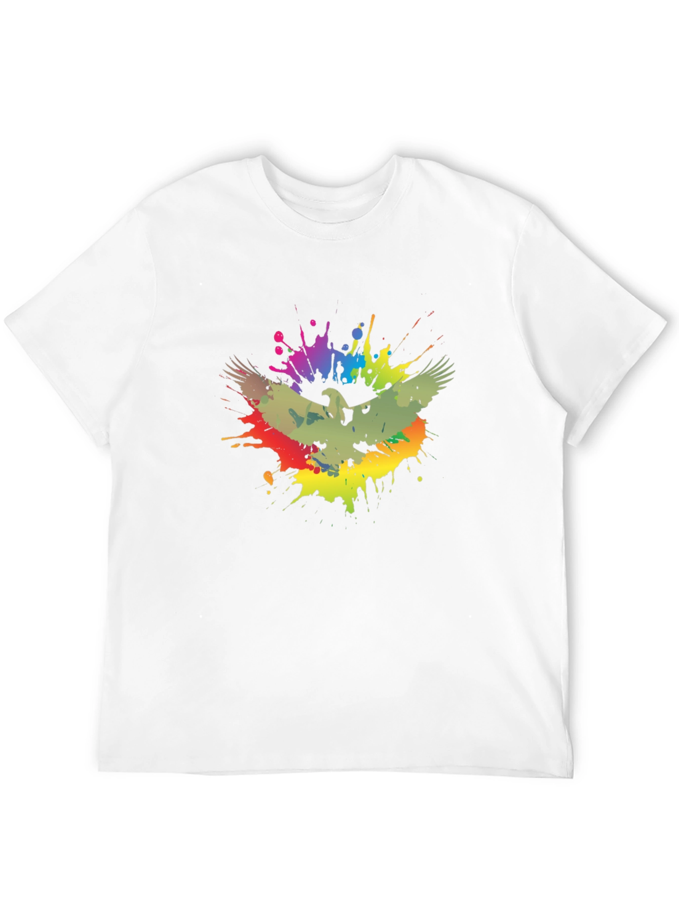 Eagle Splash Graphic T-Shirt - Trendy Mens Tee