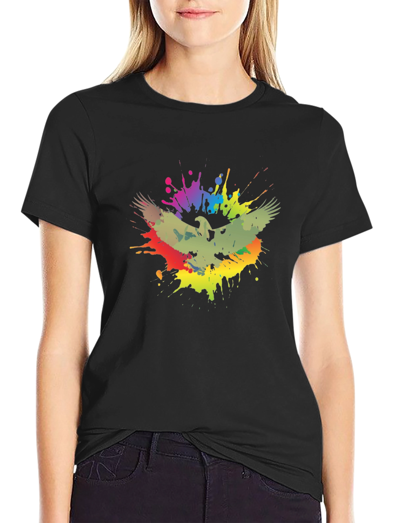 Eagle Splash Graphic T-Shirt - Trendy Mens Tee
