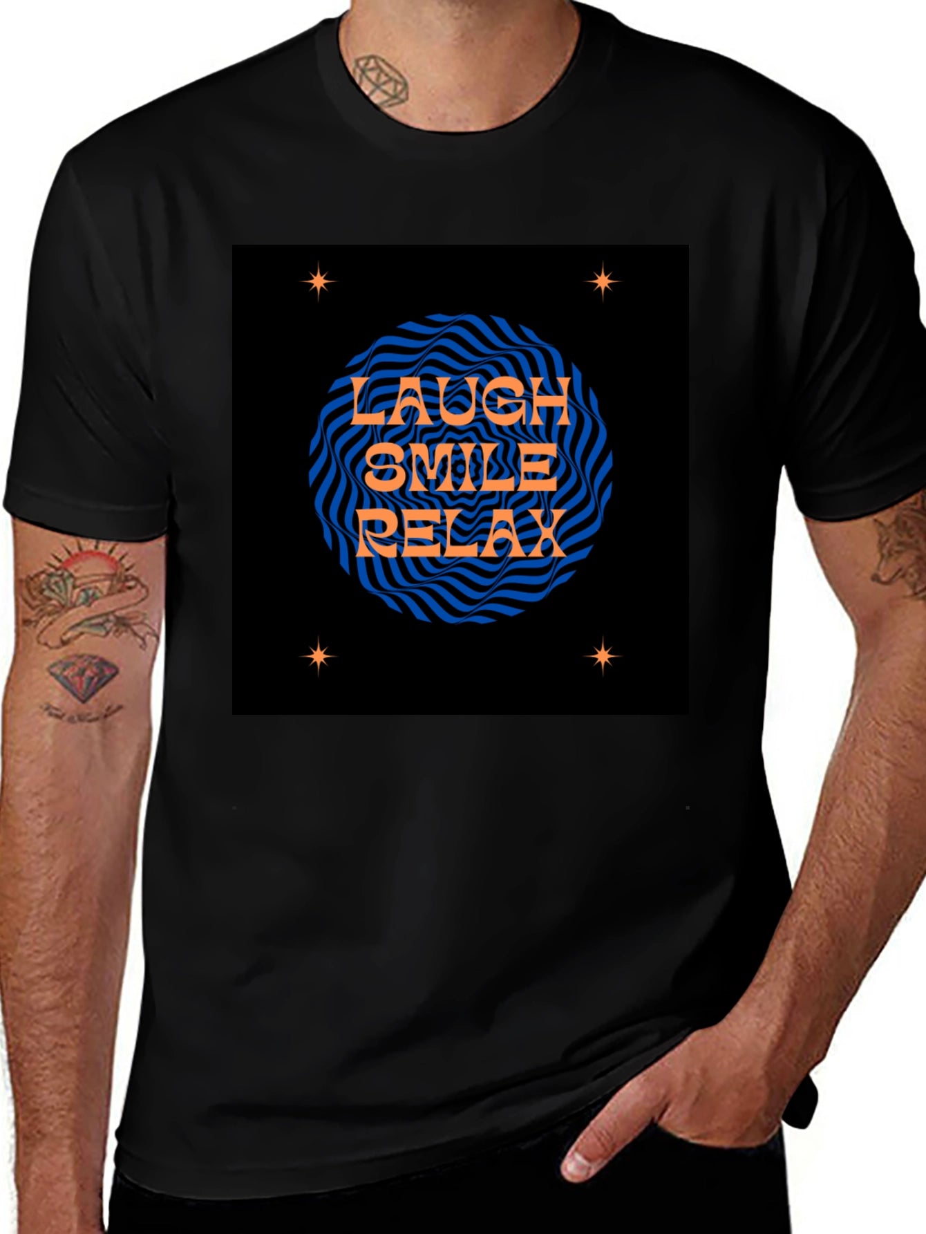 Laugh Smile Relax Graphic Tee - Stylish Comfort