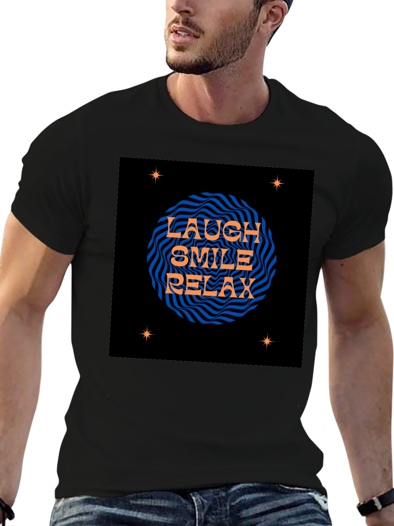 Laugh Smile Relax Graphic Tee - Stylish Comfort